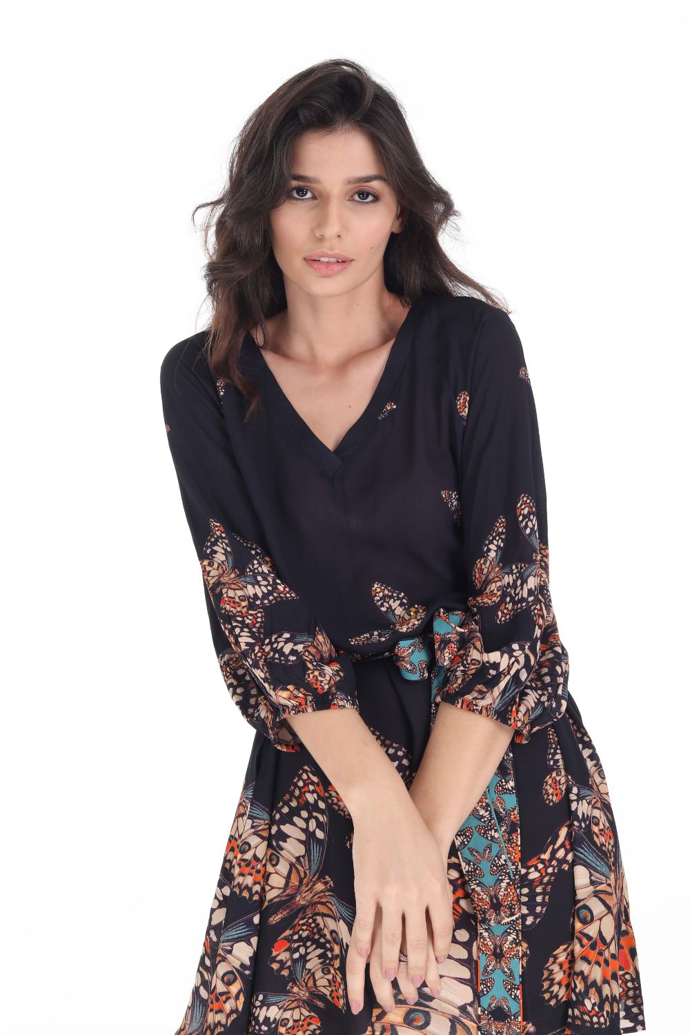 CORASONE - SLIT SLEEVE DRESS - TheSwankStore