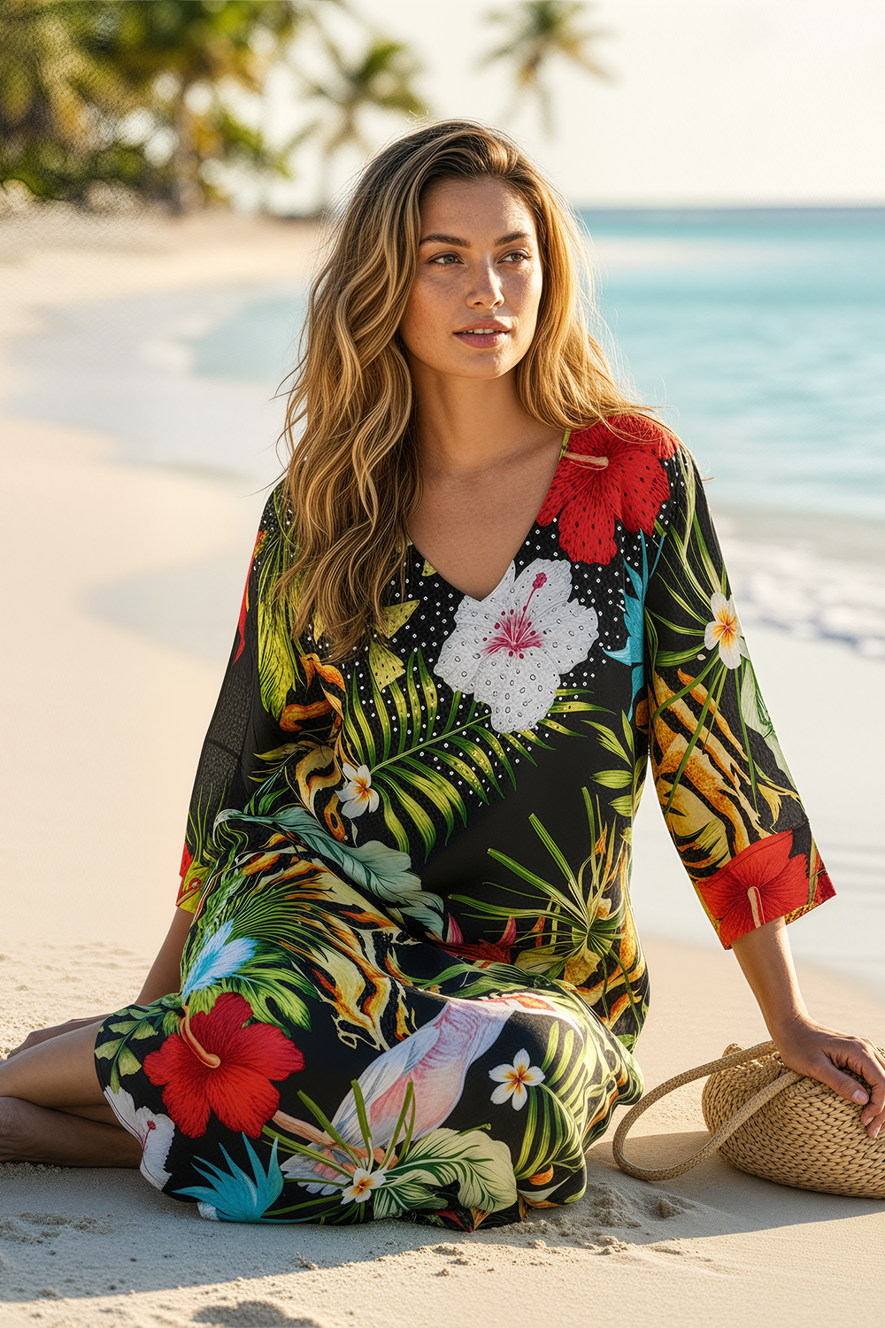 DARWIN - FISH DRESS (Size - M/L) 100% Silk - TheSwankStore