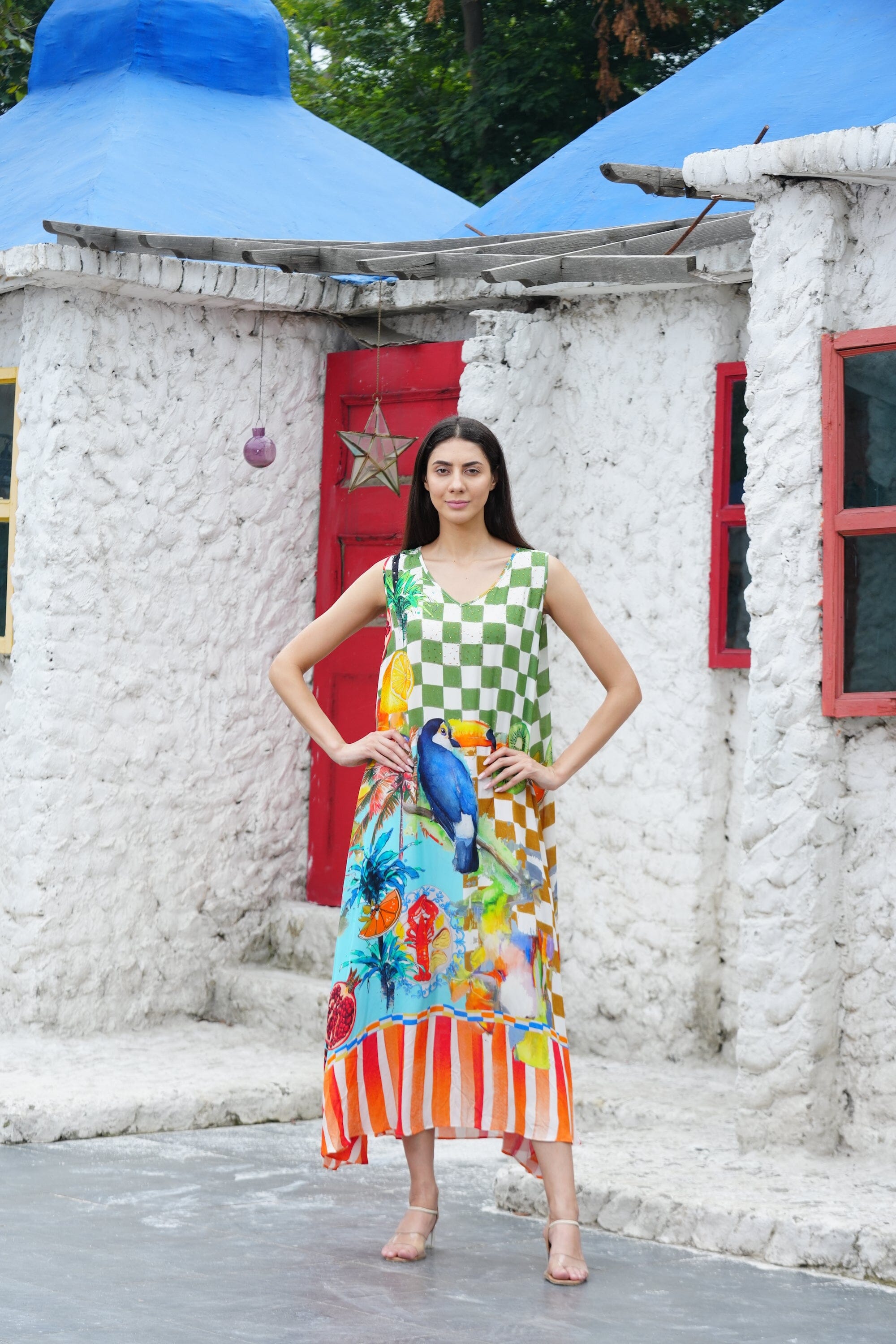 LUCCIANO - SLEEVELESS MAXI DRESS MAXI DRESS TheSwankStore 