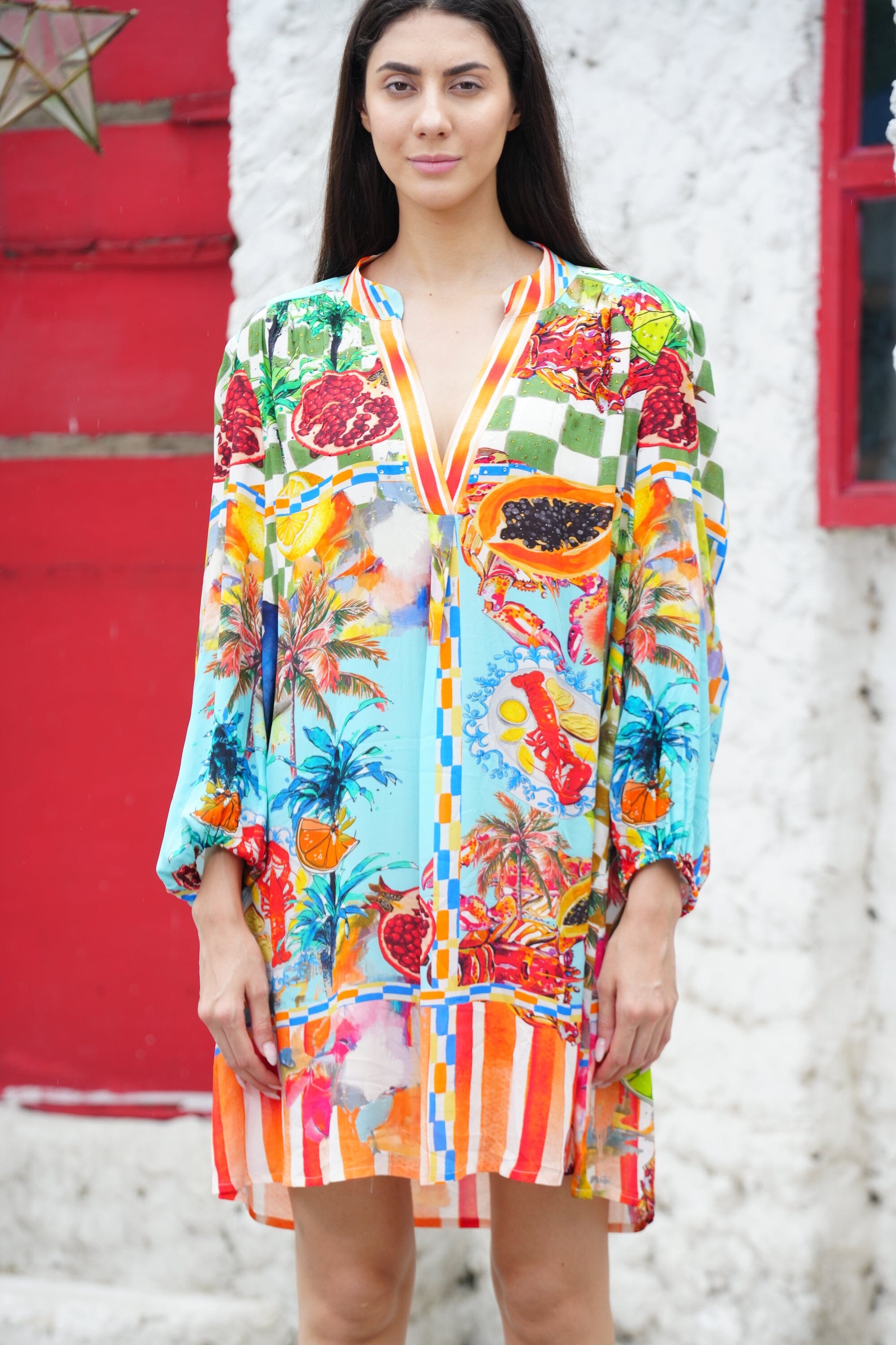 LUCCIANO - BLOUSON TUNIC DRESS DRESS The Swank Store 