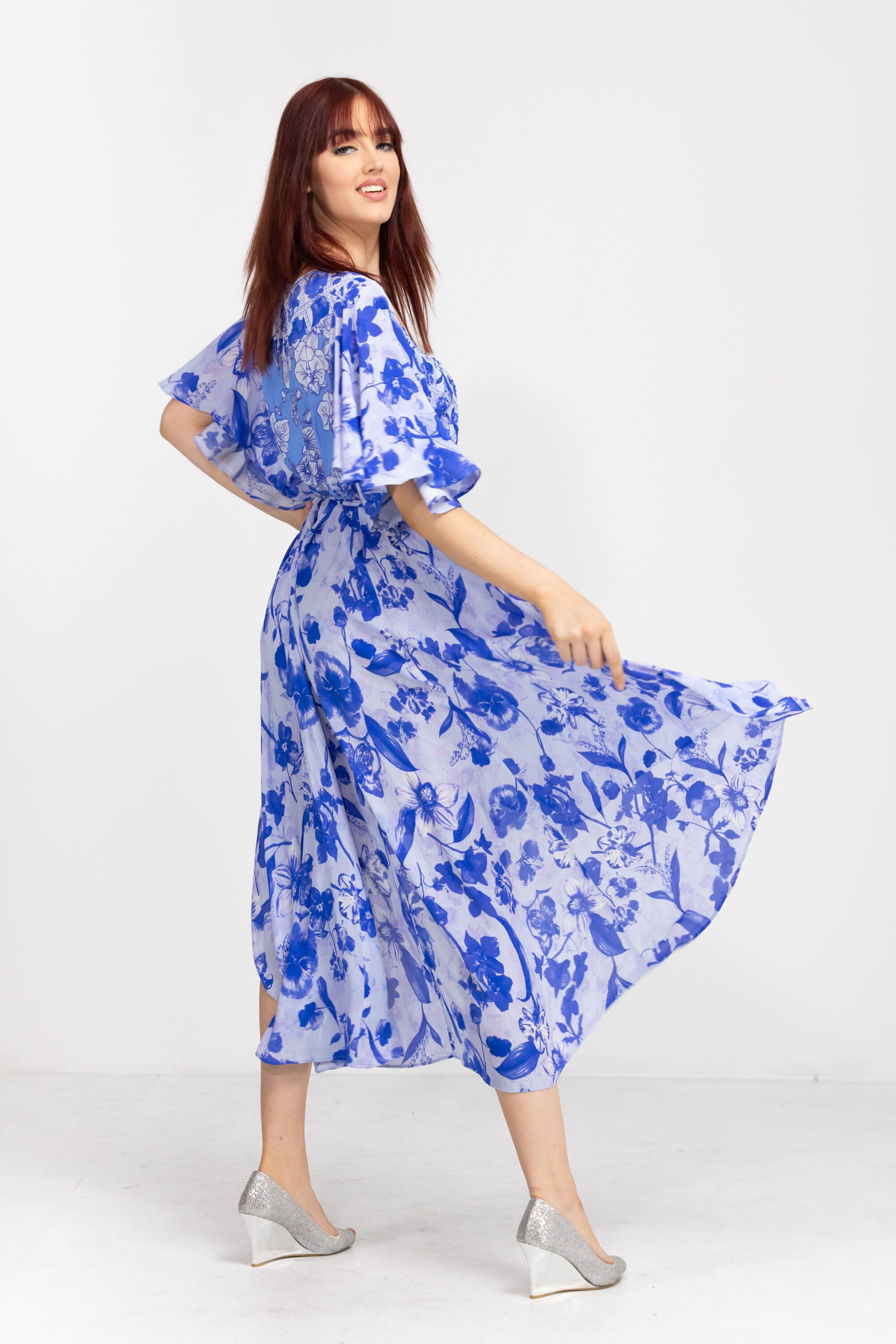 FINLANDIA - WRAP DRESS WITH SHORT SLEEVE - TheSwankStore