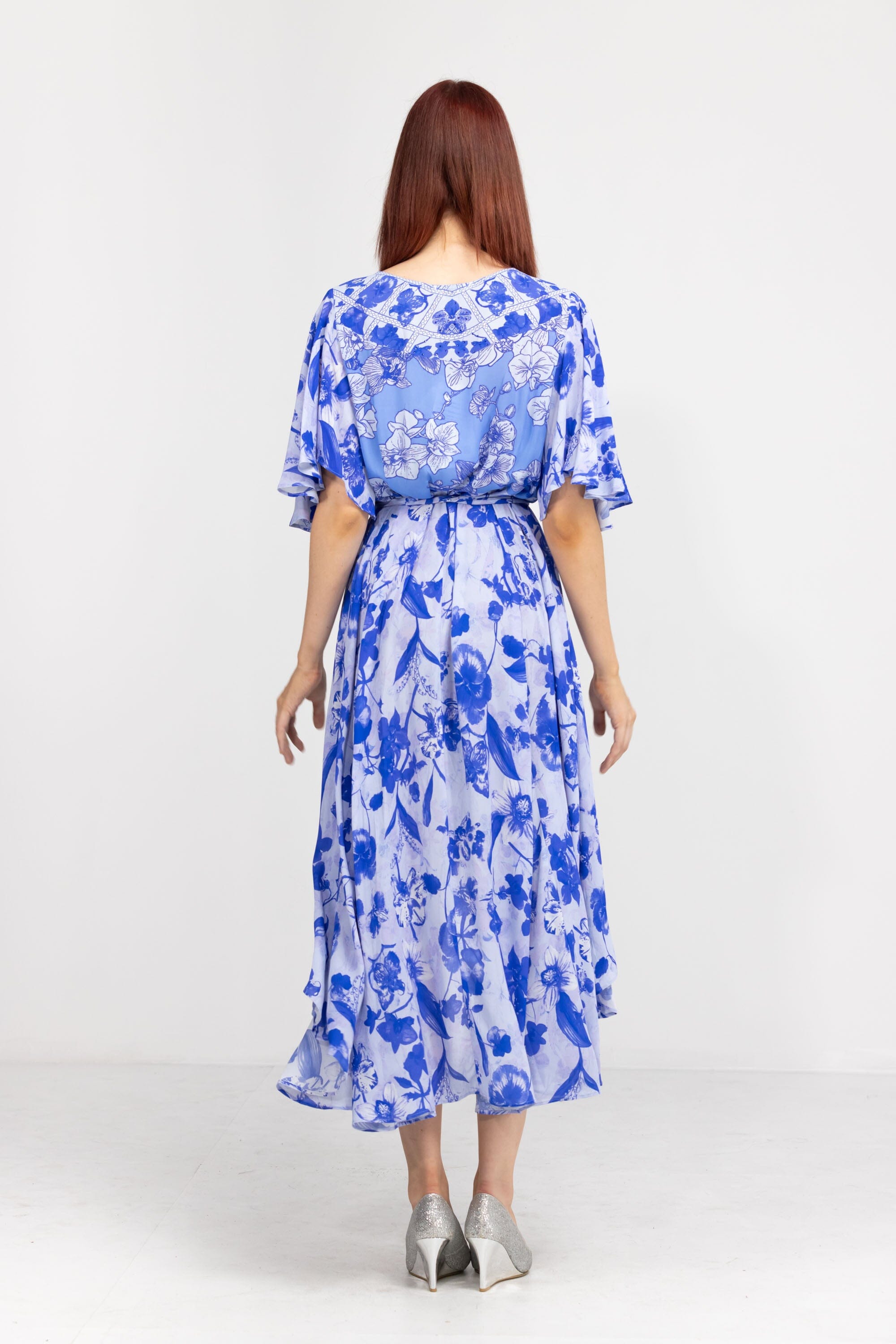 FINLANDIA - WRAP DRESS WITH SHORT SLEEVE - TheSwankStore