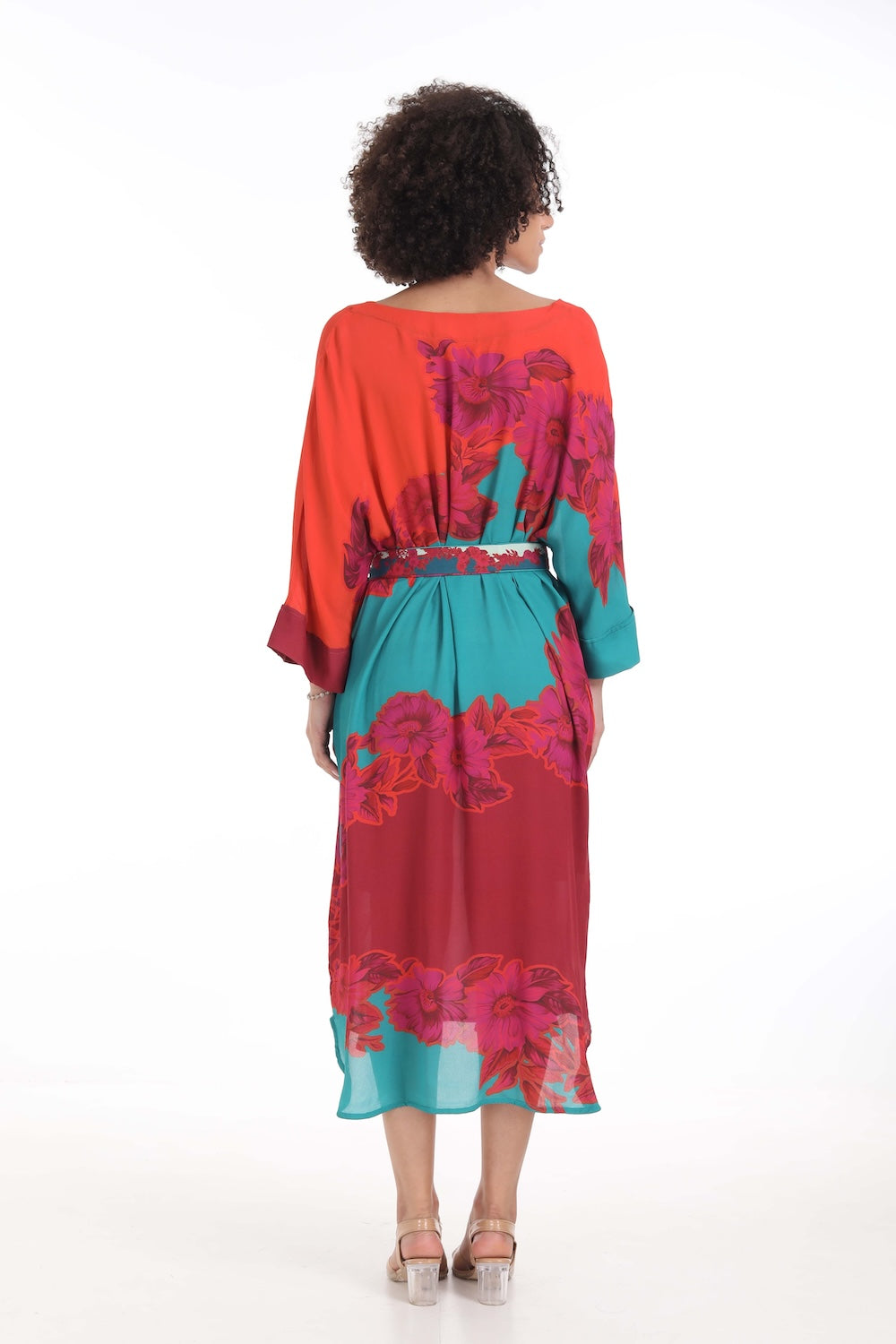FIORENZE - MIDI DRESS WITH SHORT SLEEVE - TheSwankStore