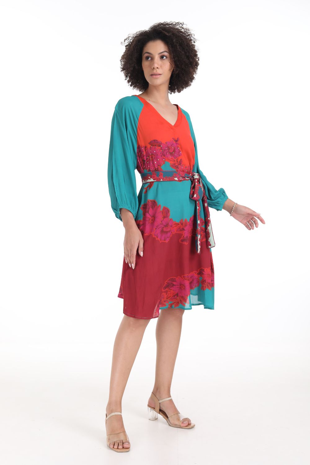 FIORENZE - SLIT SLEEVE DRESS - TheSwankStore