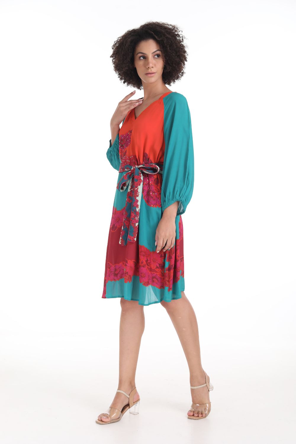 FIORENZE - SLIT SLEEVE DRESS - TheSwankStore