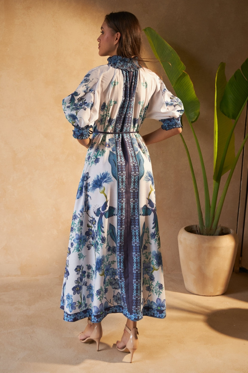 FLOWER BLUE - ALKA DRESS - TheSwankStore