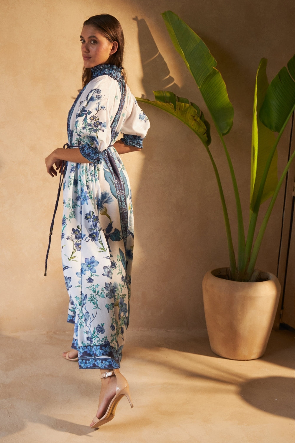 FLOWER BLUE - ALKA DRESS - TheSwankStore