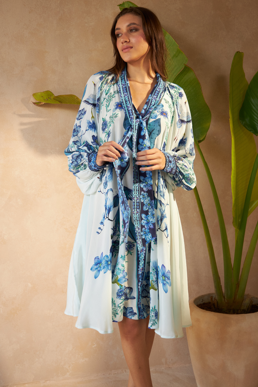 FLOWER BLUE - AMBER DRESS - TheSwankStore