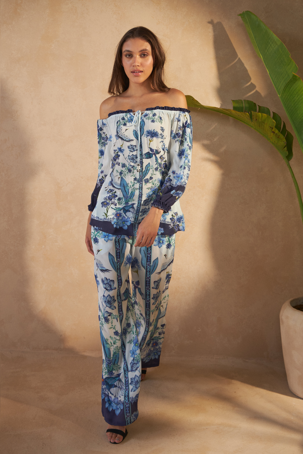 FLOWER BLUE - CALLA TOP - TheSwankStore