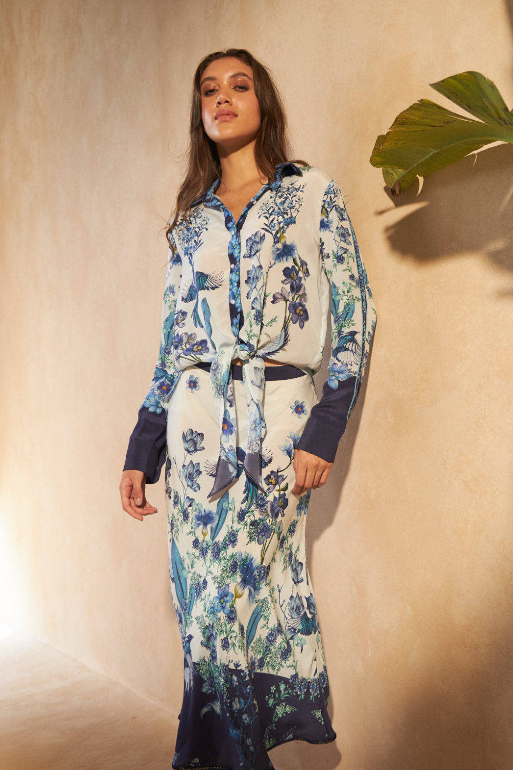 FLOWER BLUE - CAMELIA SKIRT - TheSwankStore