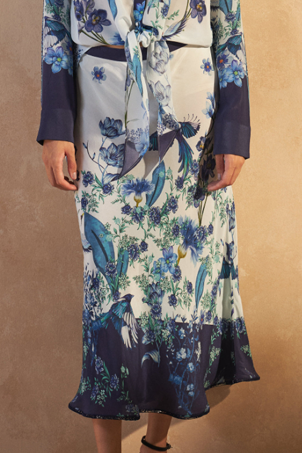FLOWER BLUE - CAMELIA SKIRT - TheSwankStore