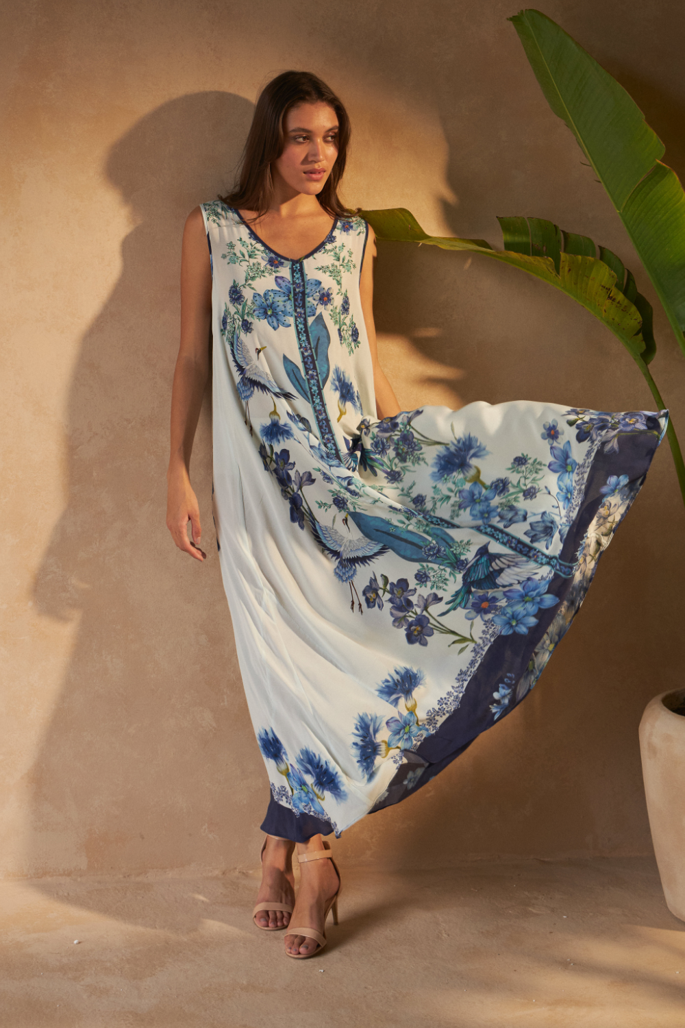 Buy Flower Blue Daphne Dress – Luxury Resortwear