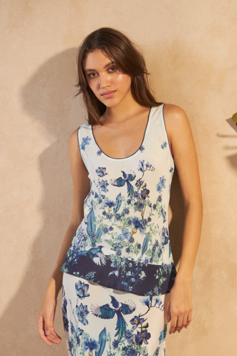 FLOWER BLUE - HIBICUS TOP - TheSwankStore