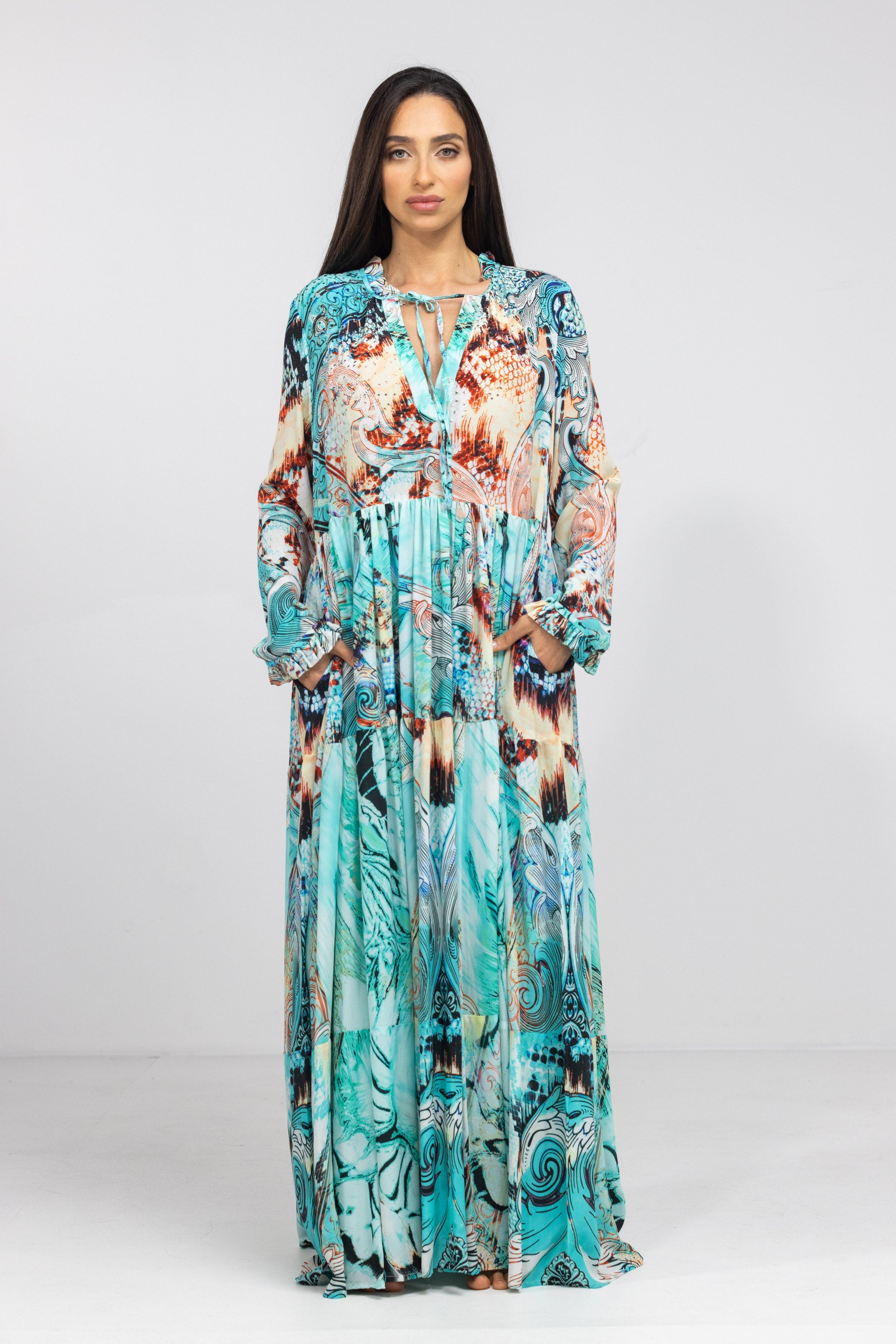 GOLDCOAST - FRONT PLACKET MAXI DRESS - TheSwankStore