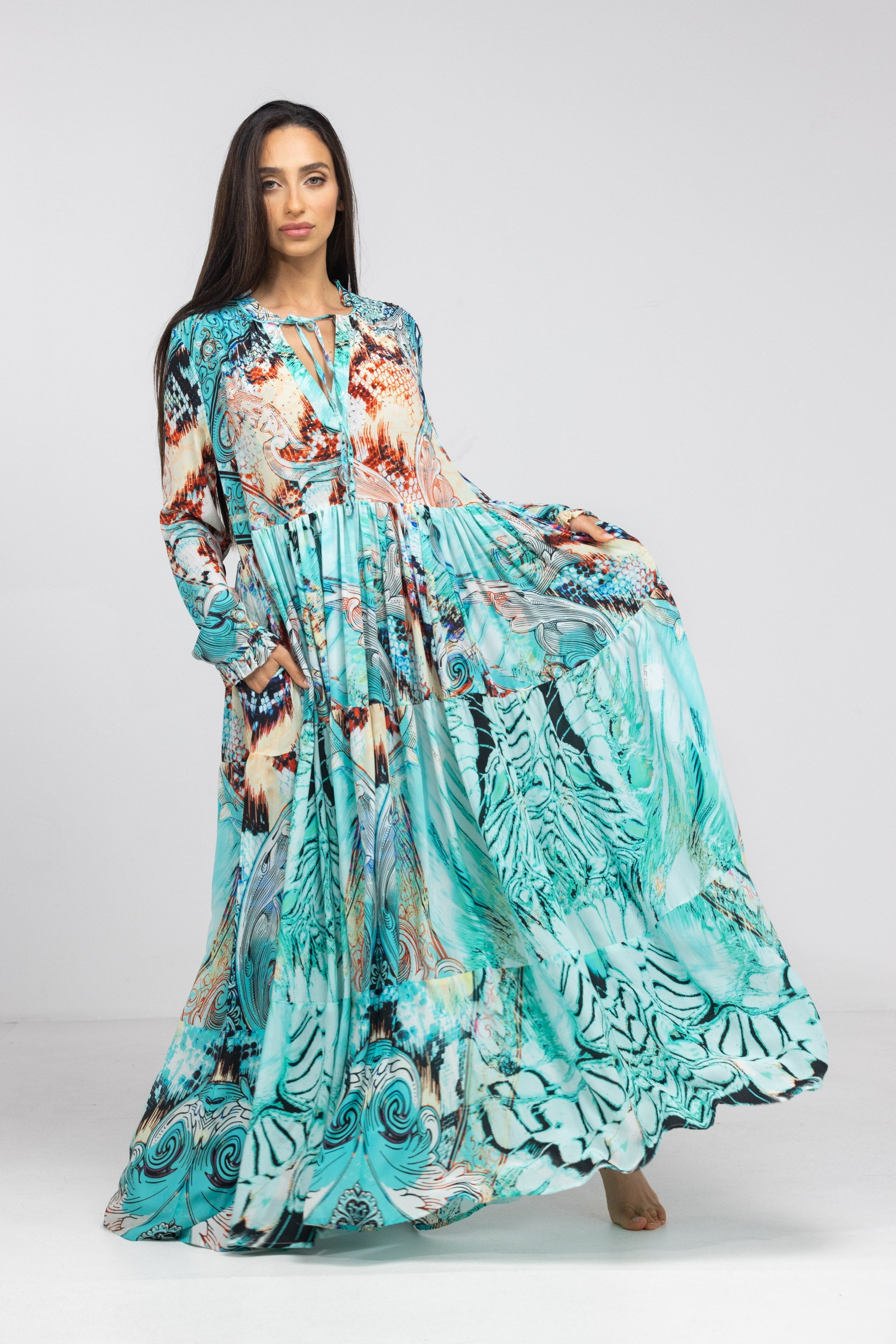 GOLDCOAST - FRONT PLACKET MAXI DRESS - TheSwankStore