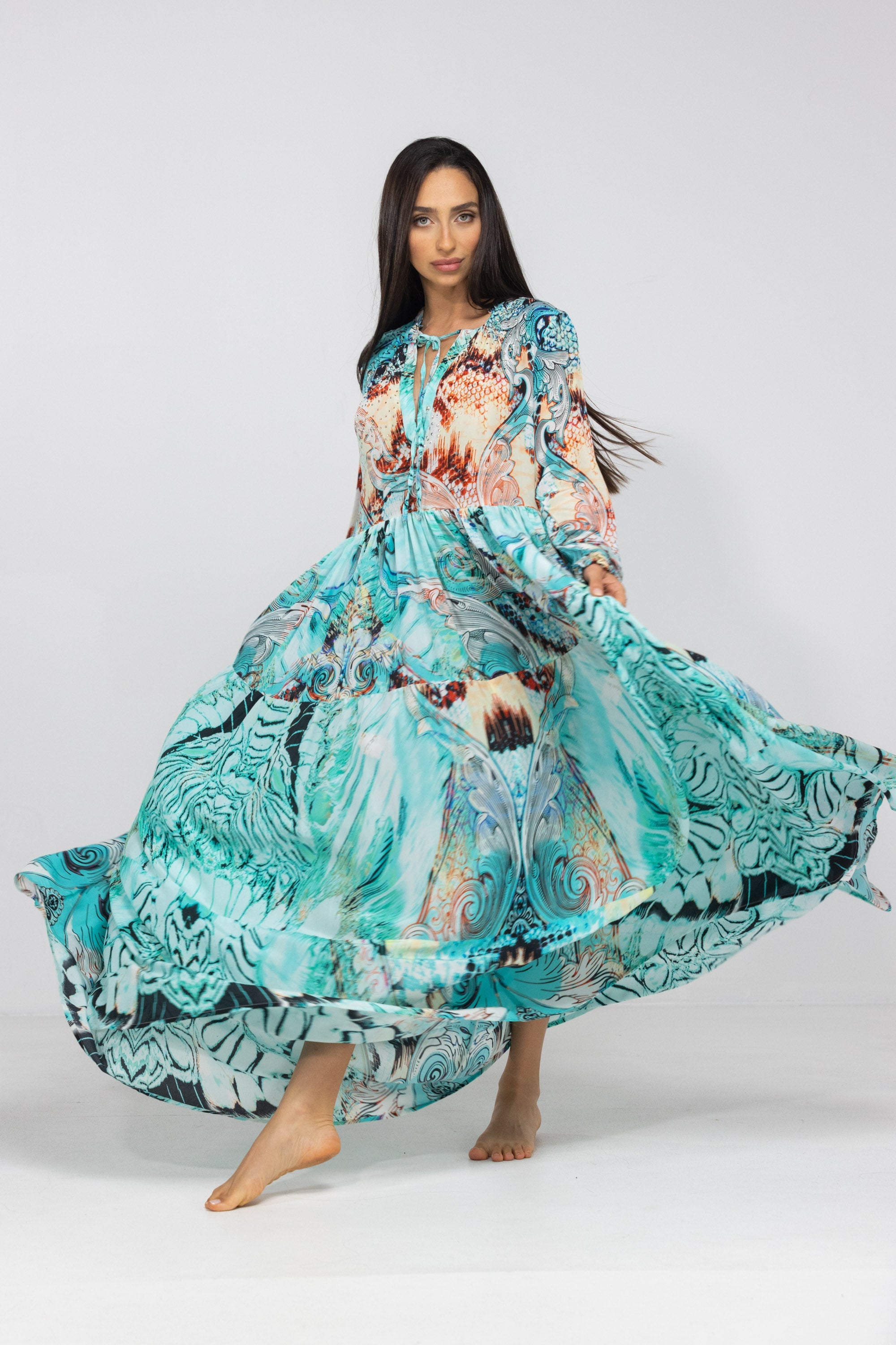 GOLDCOAST - FRONT PLACKET MAXI DRESS - TheSwankStore