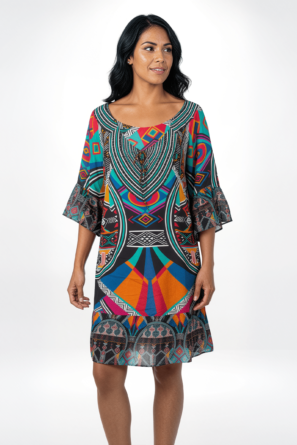20215 - GYPSY DRESS 100% SILK (Size - M/L) - TheSwankStore