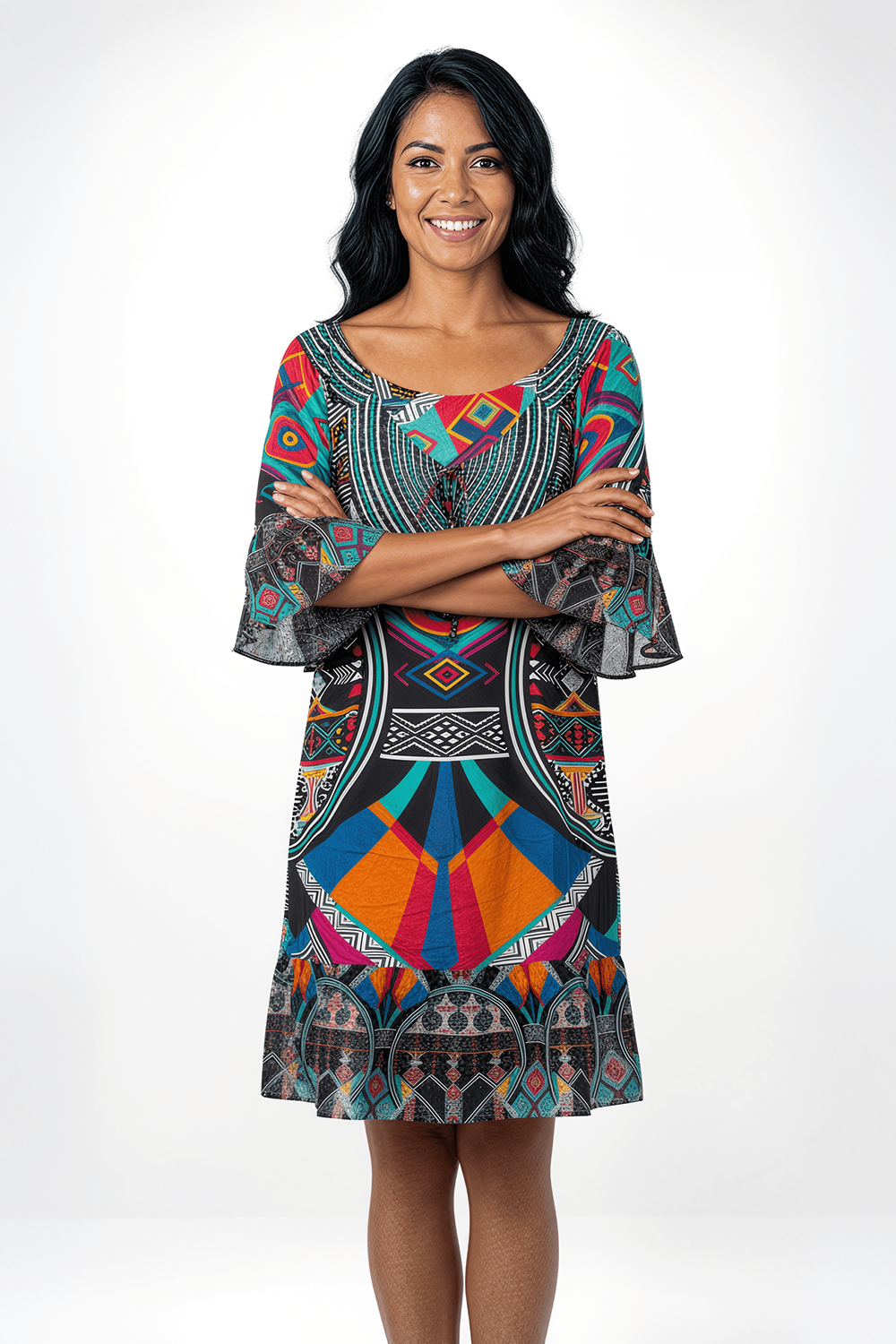 20215 - GYPSY DRESS 100% SILK (Size - M/L) - TheSwankStore