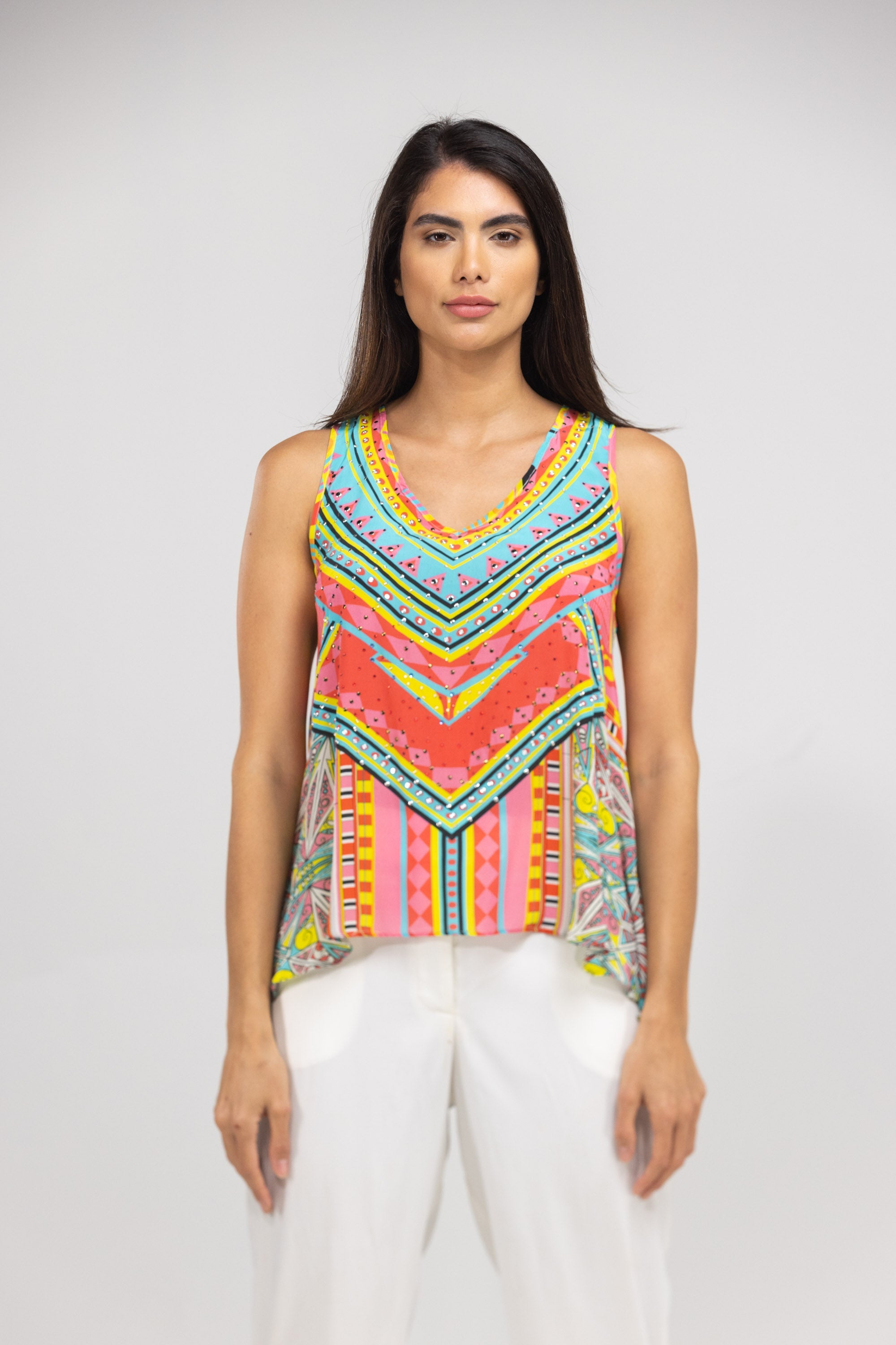 HOBART - FLOWING TOP 100% Silk (Size - S/M) - TheSwankStore