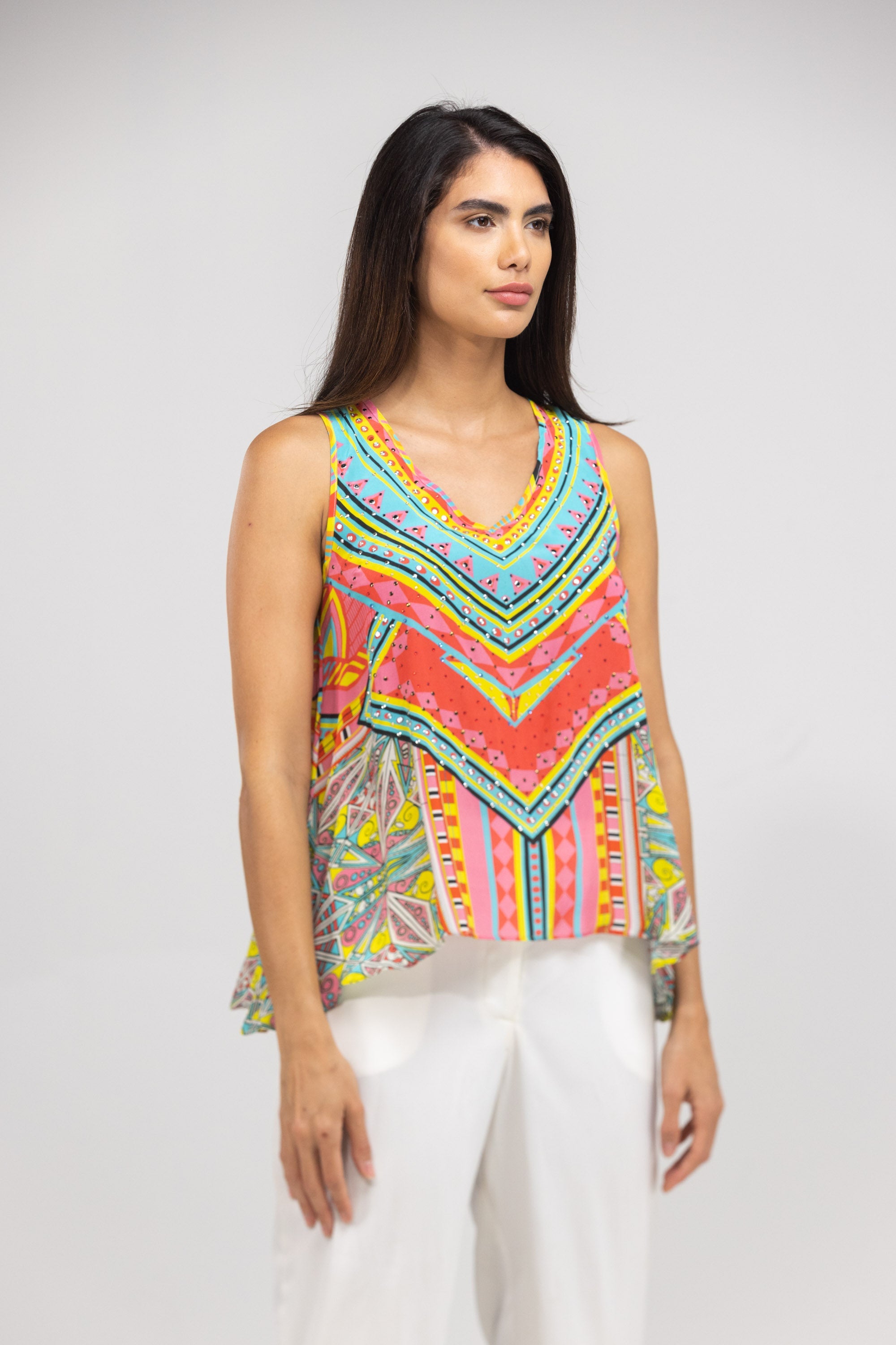 HOBART - FLOWING TOP 100% Silk (Size - S/M) - TheSwankStore
