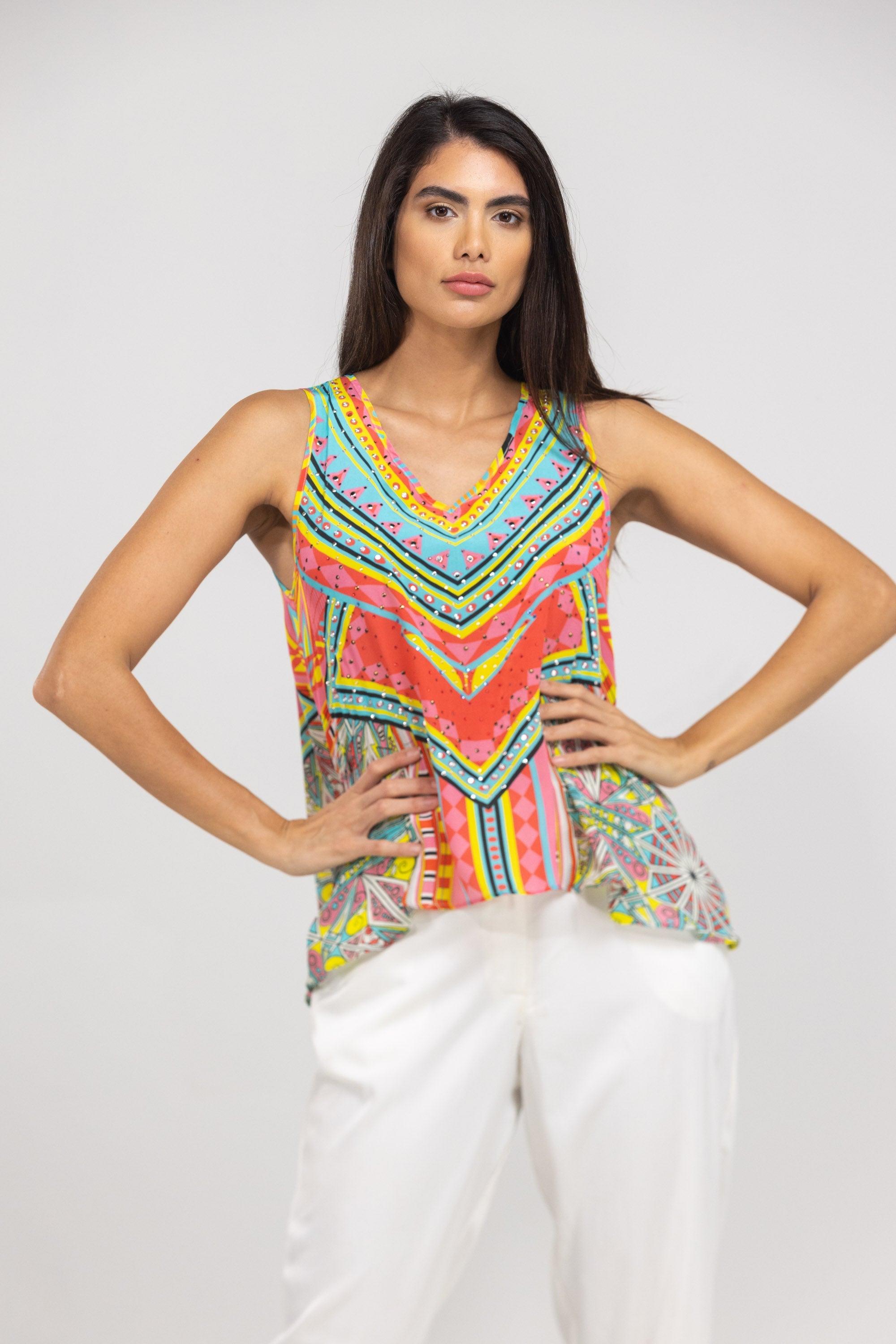 HOBART - FLOWING TOP 100% Silk (Size - S/M) - TheSwankStore