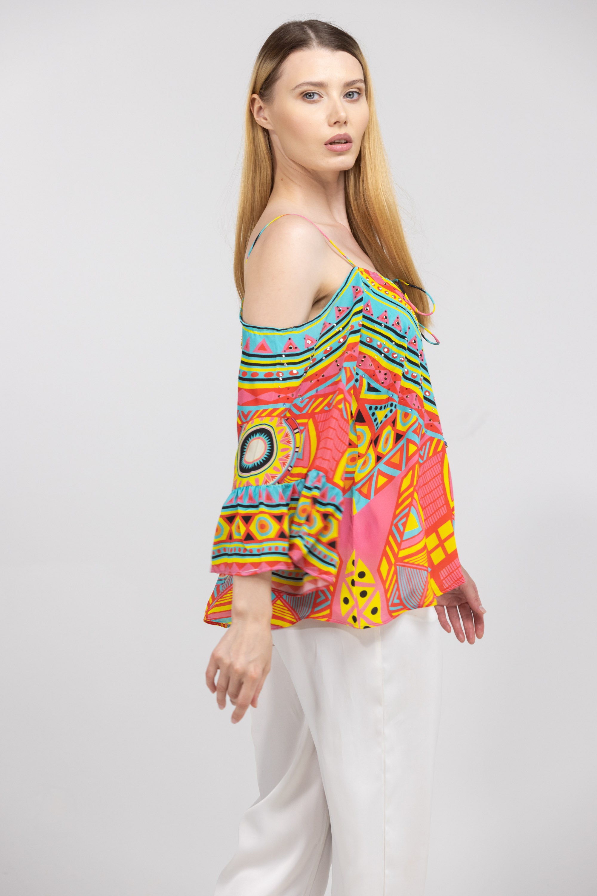 HOBART – GYPSY TOP 100% Silk - TheSwankStore