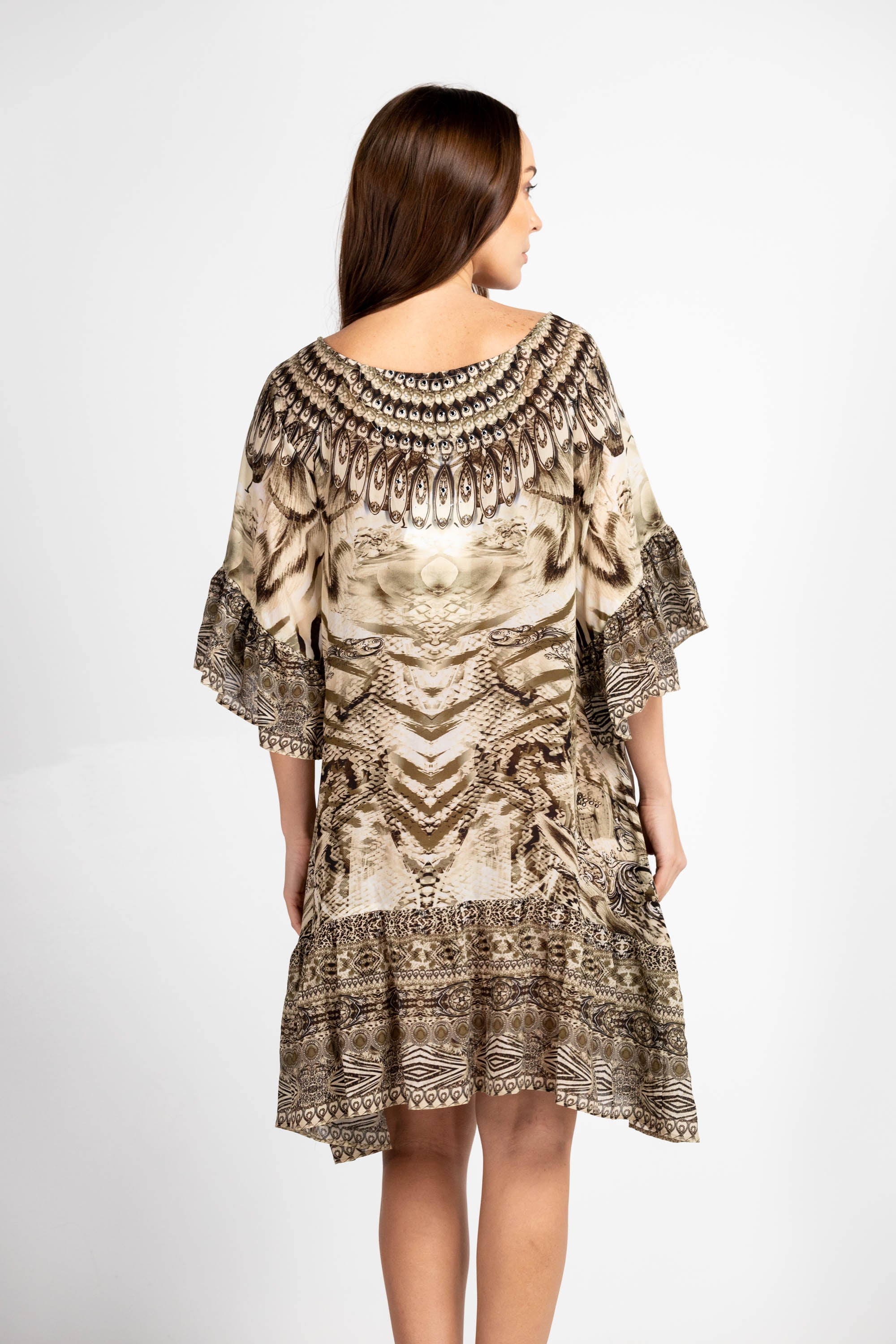 MAKUCHA PANTHERA - GYPSY DRESS 100% Silk (Size - M/L) - TheSwankStore