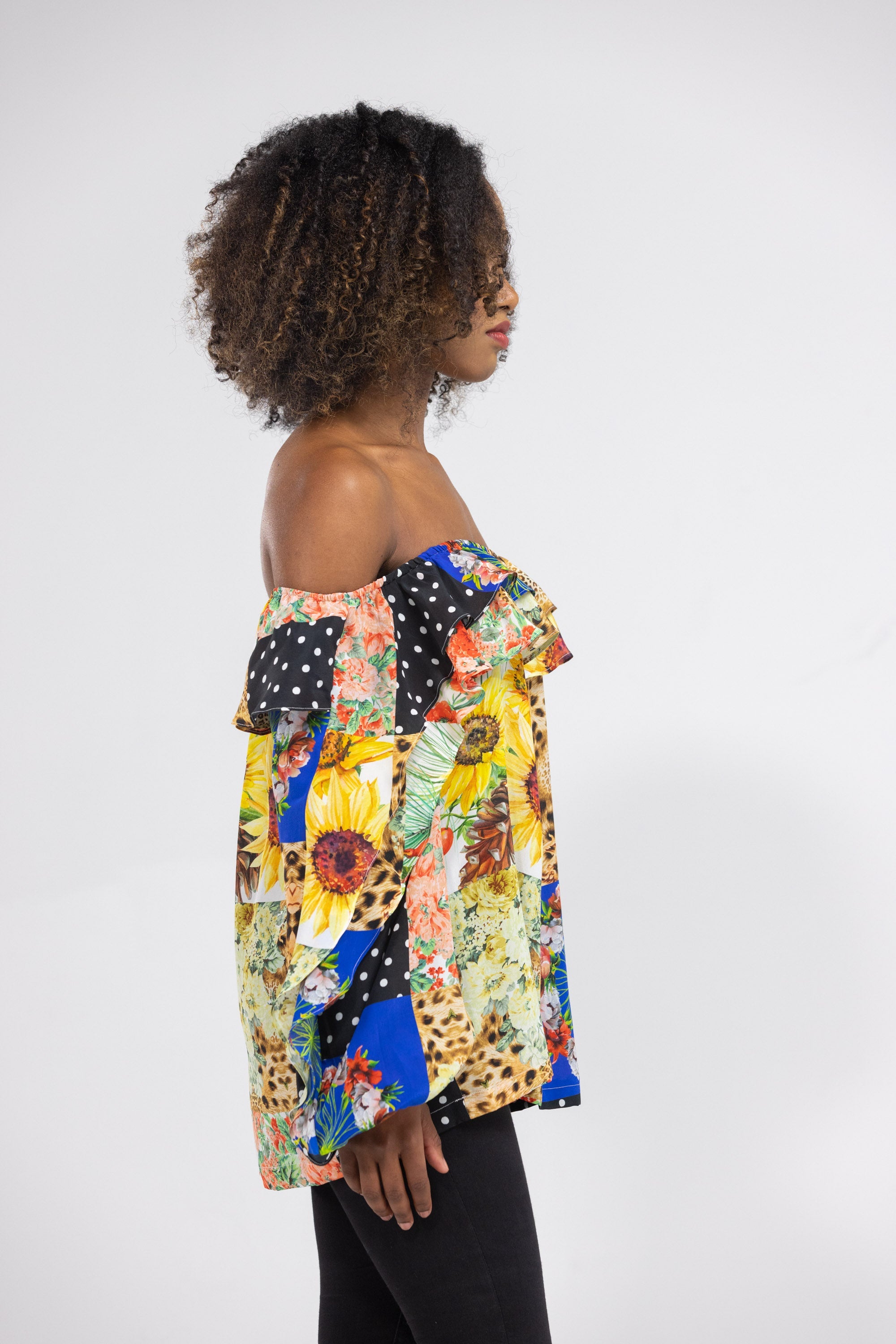 PERTH - FLAMENCO TOP 100% Silk (Size - L/XL) - TheSwankStore