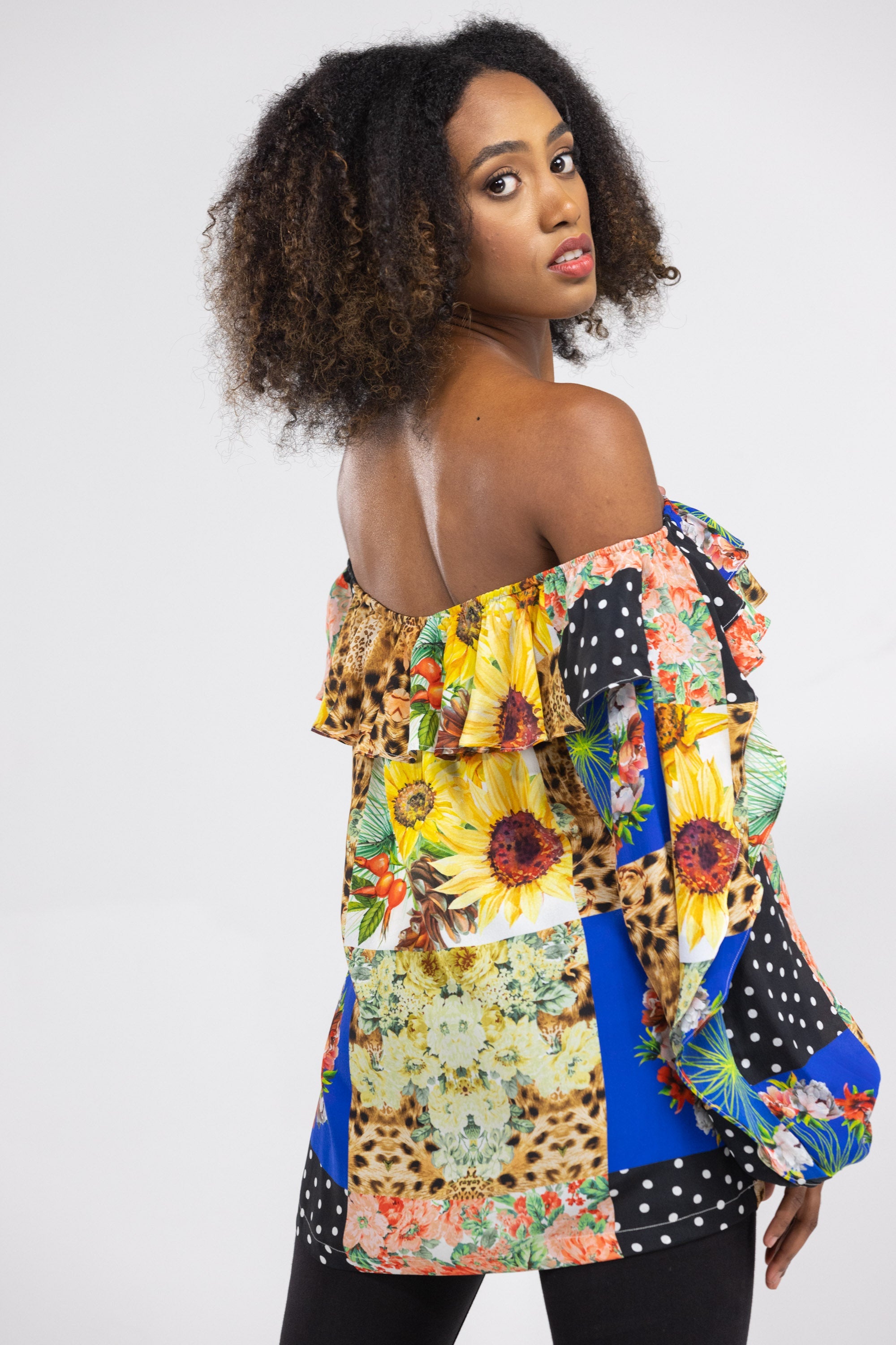 PERTH - FLAMENCO TOP 100% Silk (Size - L/XL) - TheSwankStore