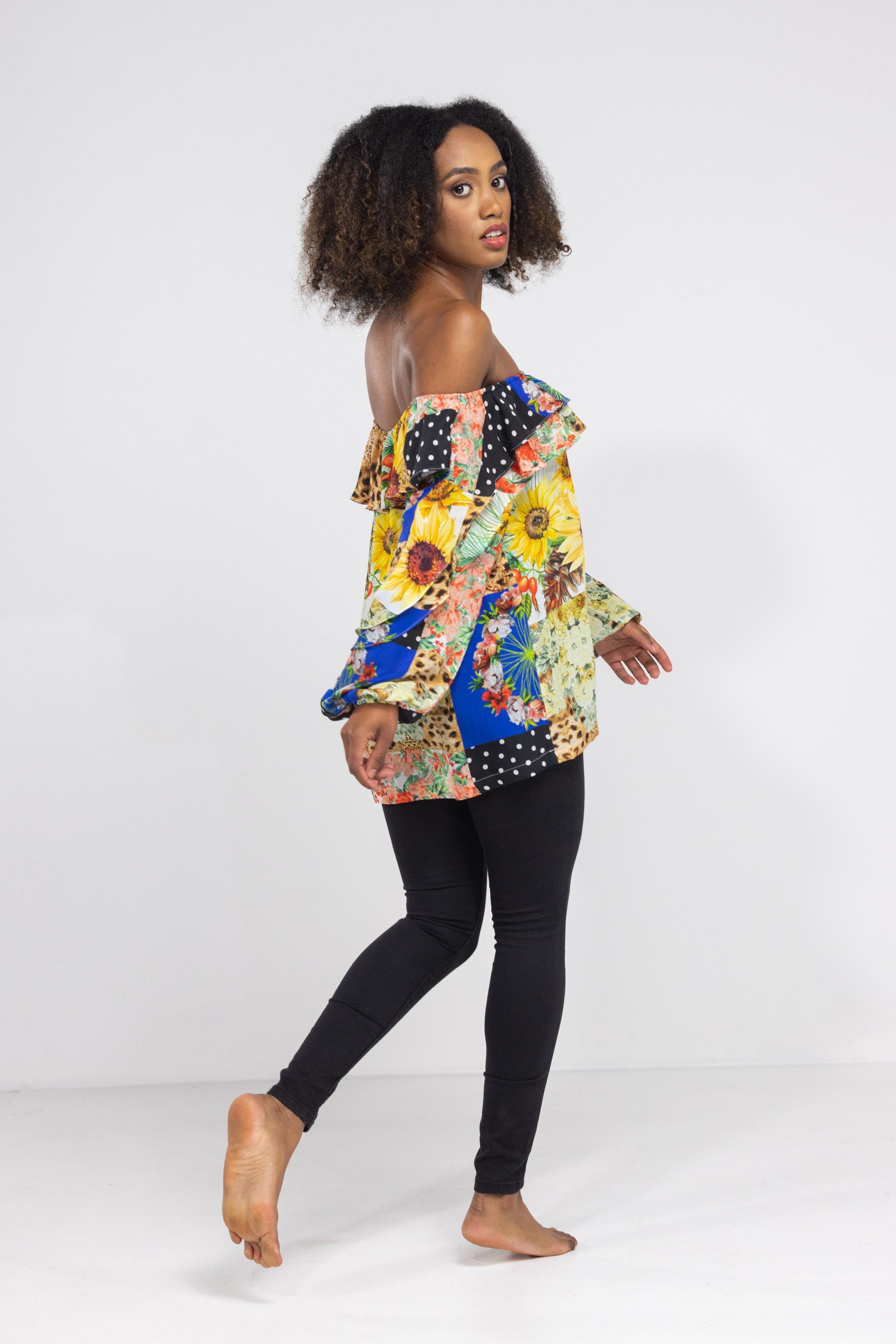 PERTH - FLAMENCO TOP 100% Silk (Size - L/XL) - TheSwankStore