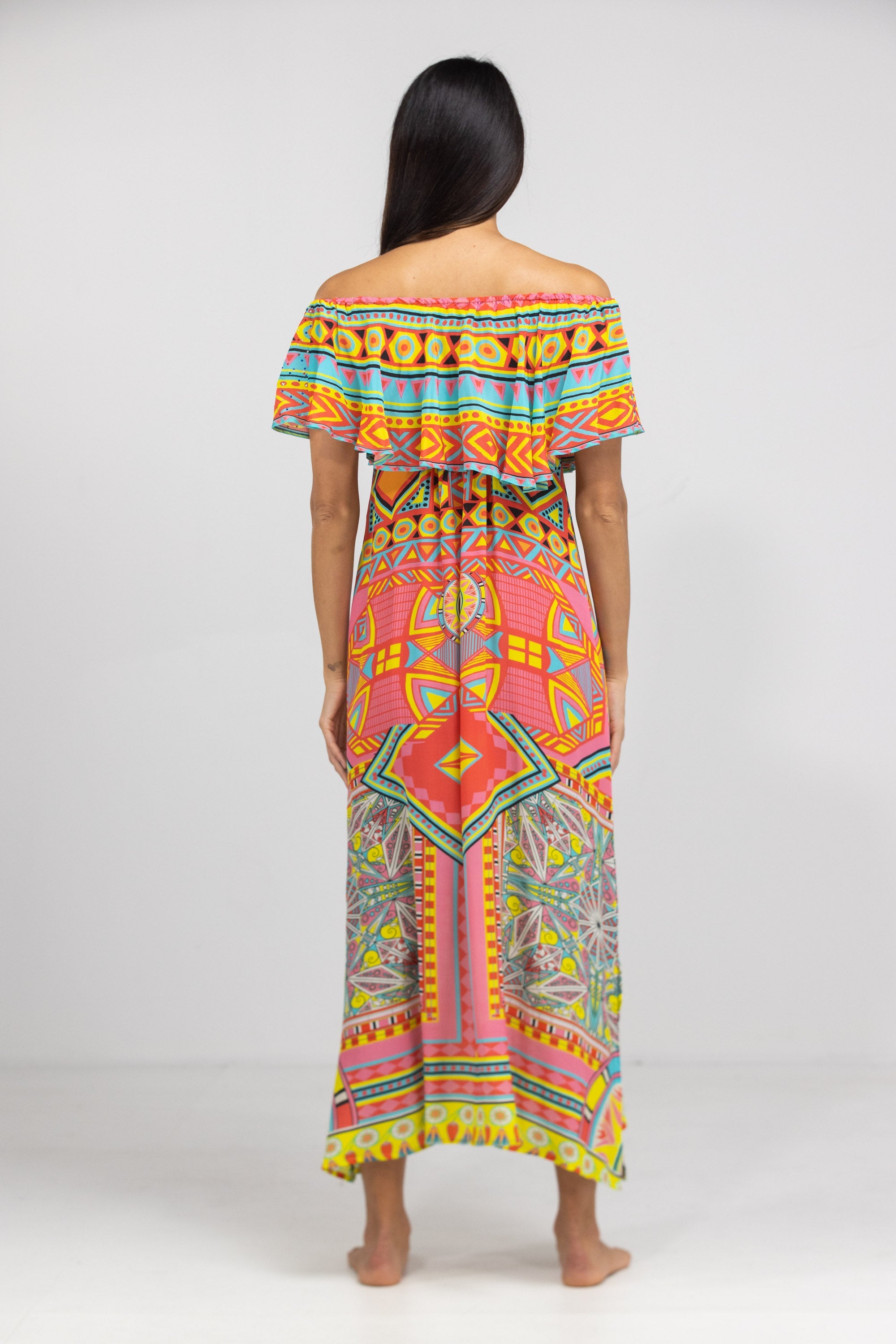HOBART - FRILL NECK DRESS