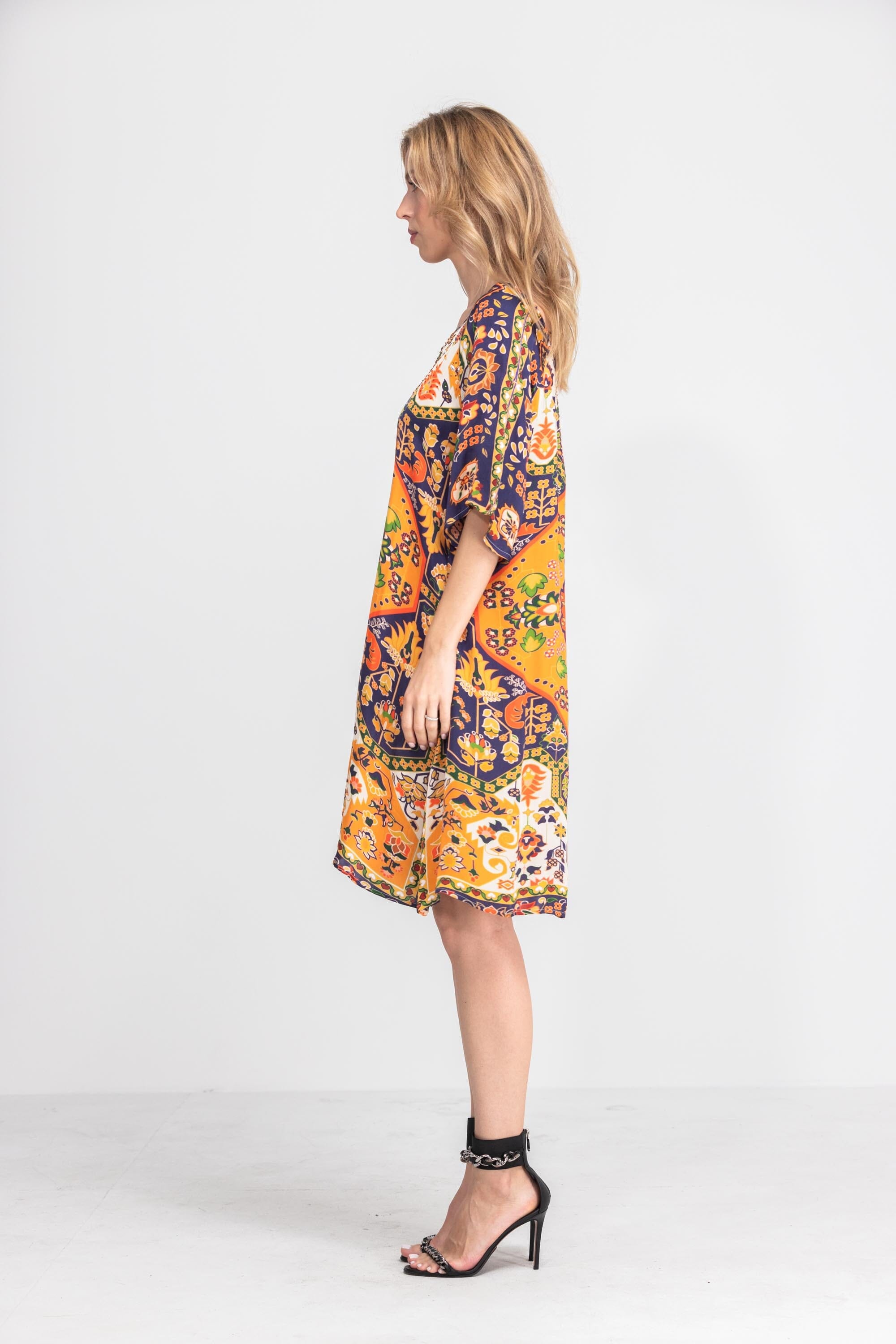 SAFFRON - SLIT SLEEVE DRESS - TheSwankStore