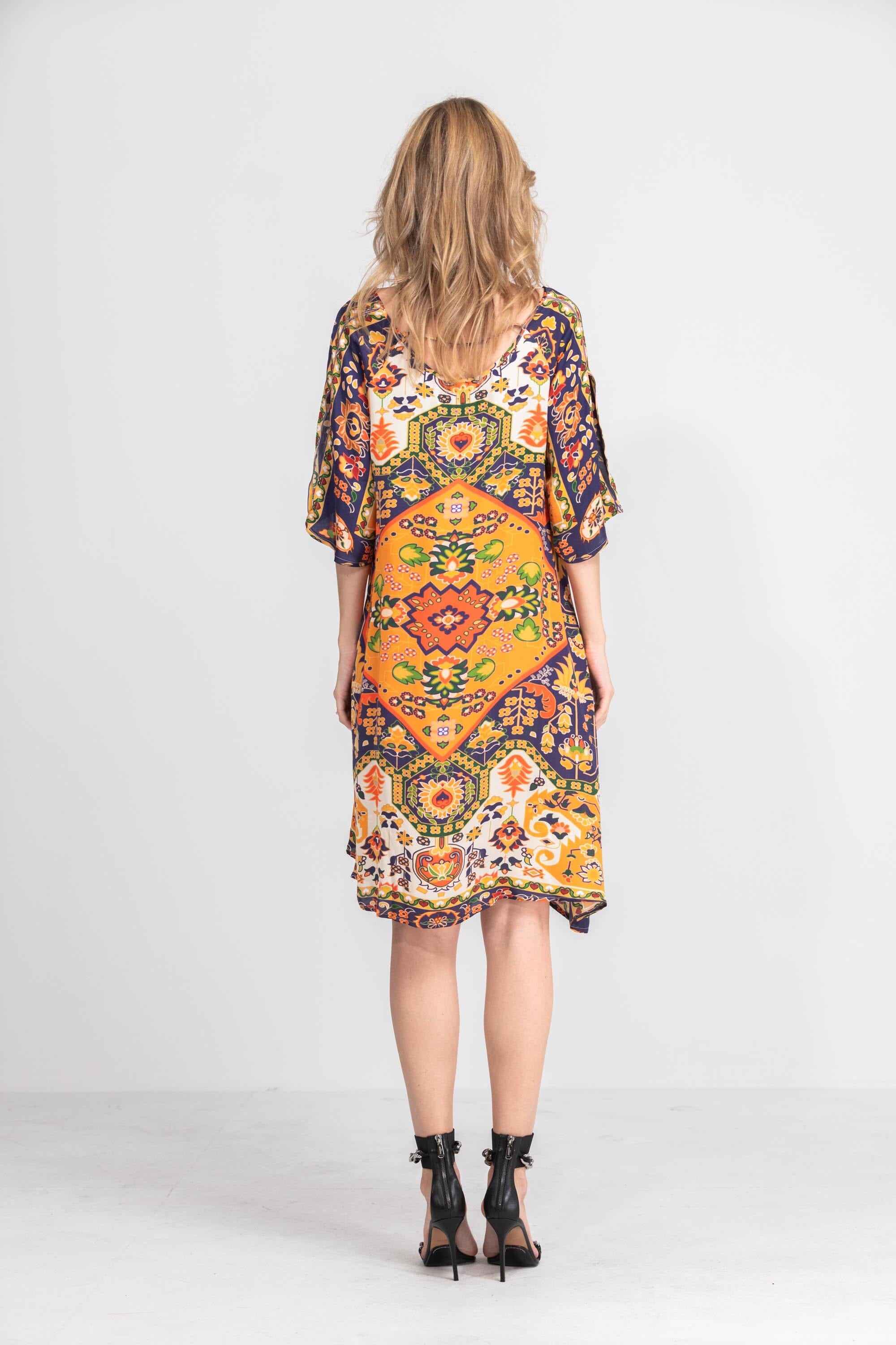 SAFFRON - SLIT SLEEVE DRESS - TheSwankStore