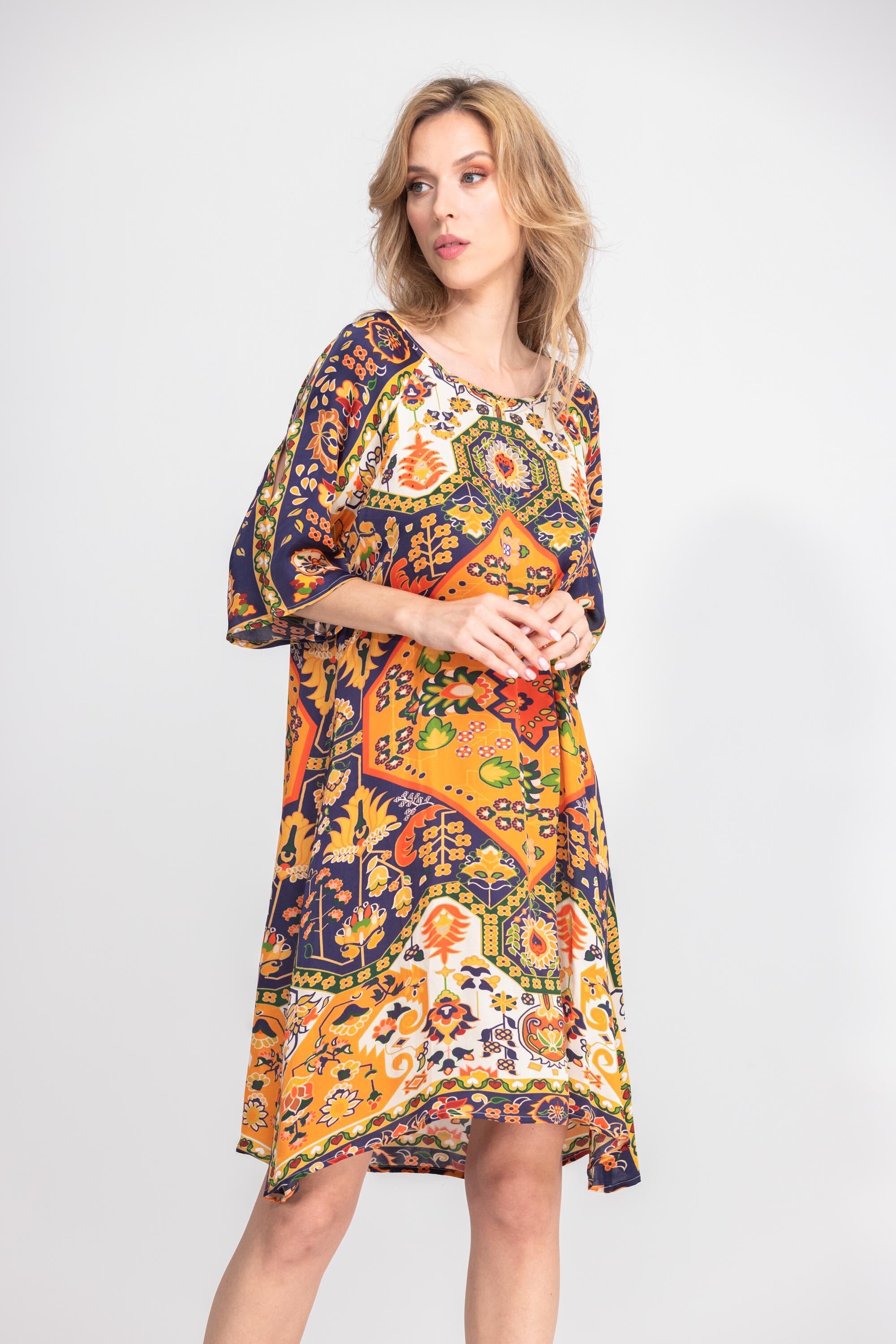 SAFFRON - SLIT SLEEVE DRESS - TheSwankStore