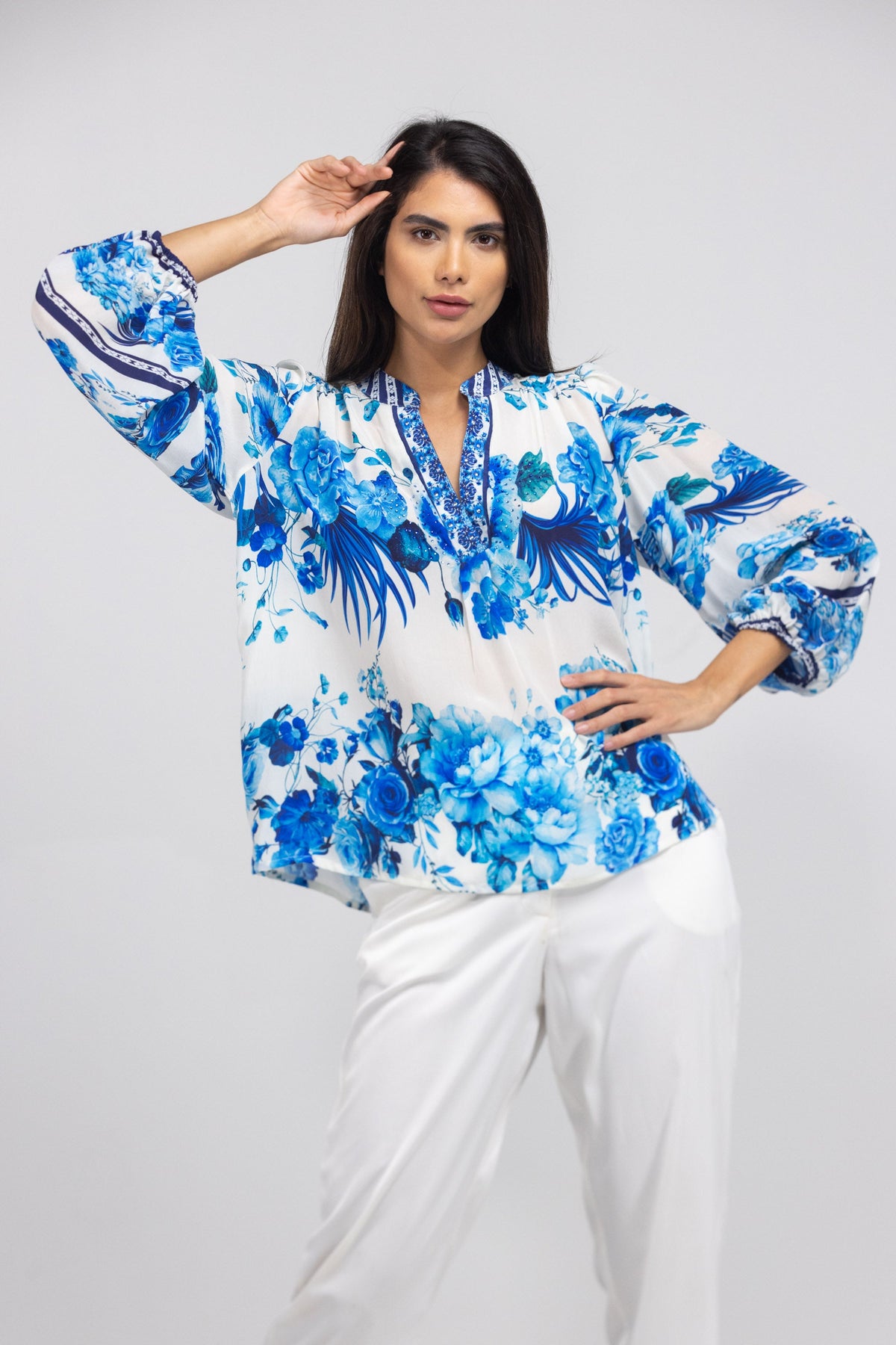 SYDNEY - V NECK TOP - TheSwankStore