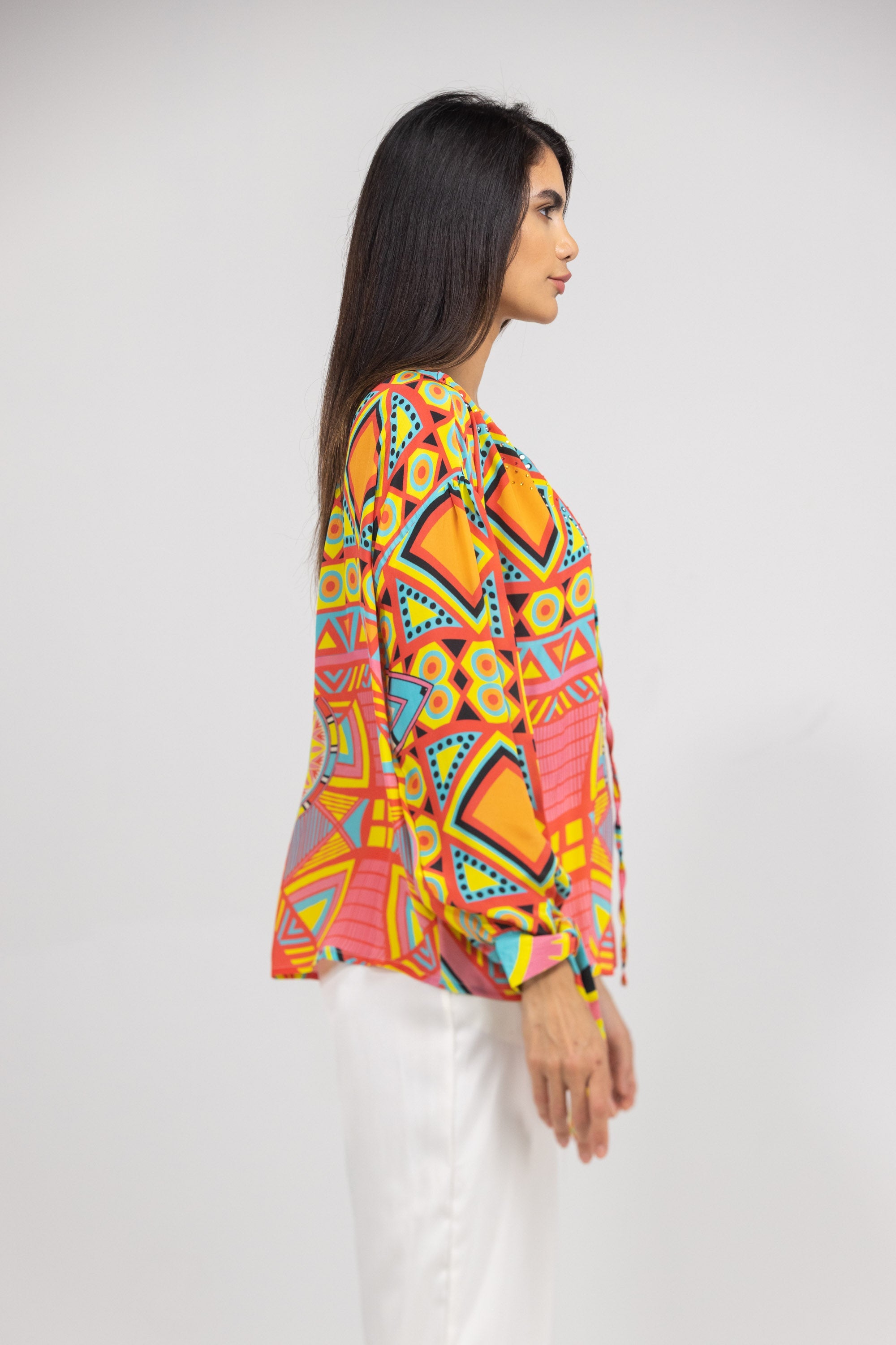 HOBART - KNOT CUFF LONG SLEEVE TOP