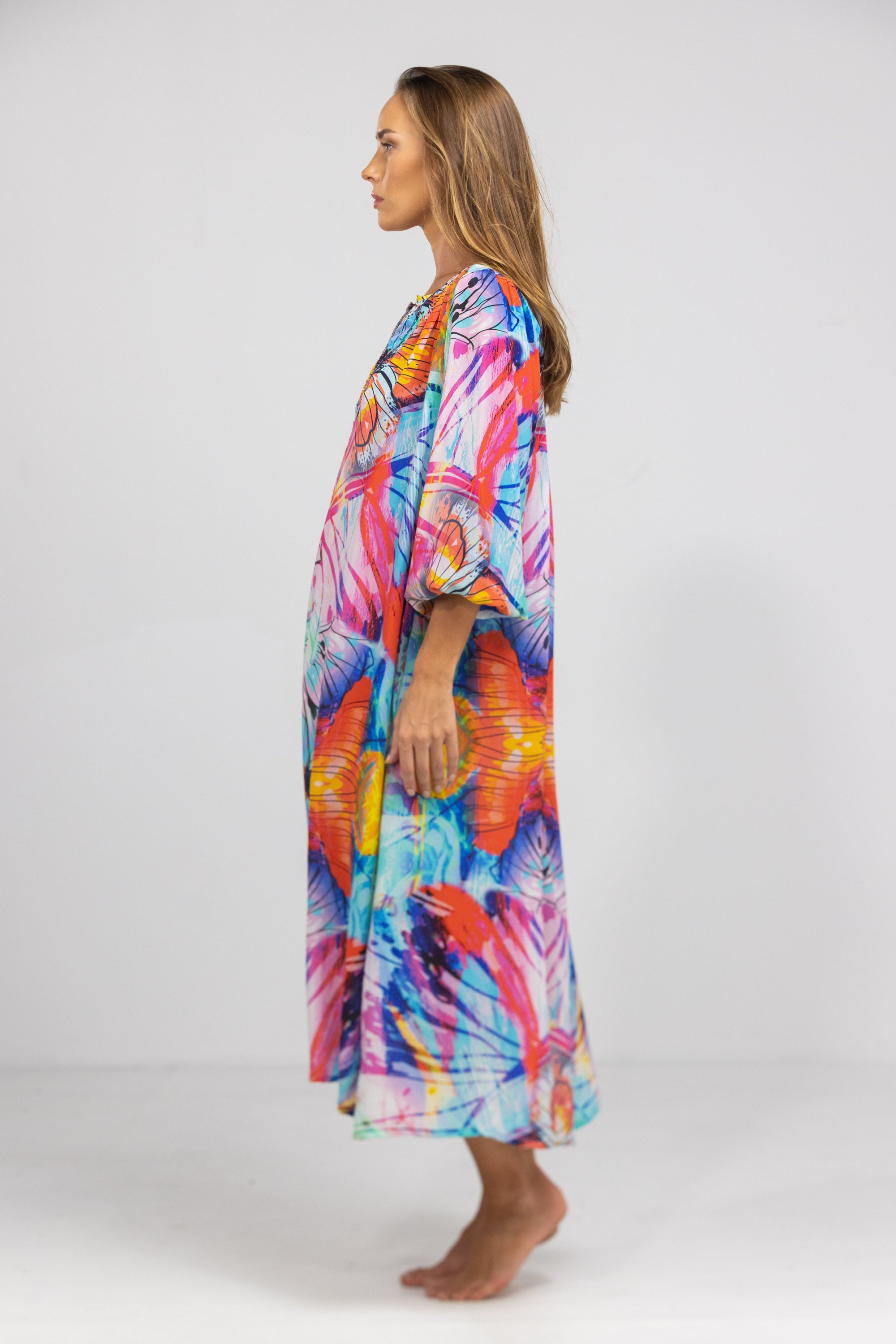 CANBERRA - V NECK DRESS LONG