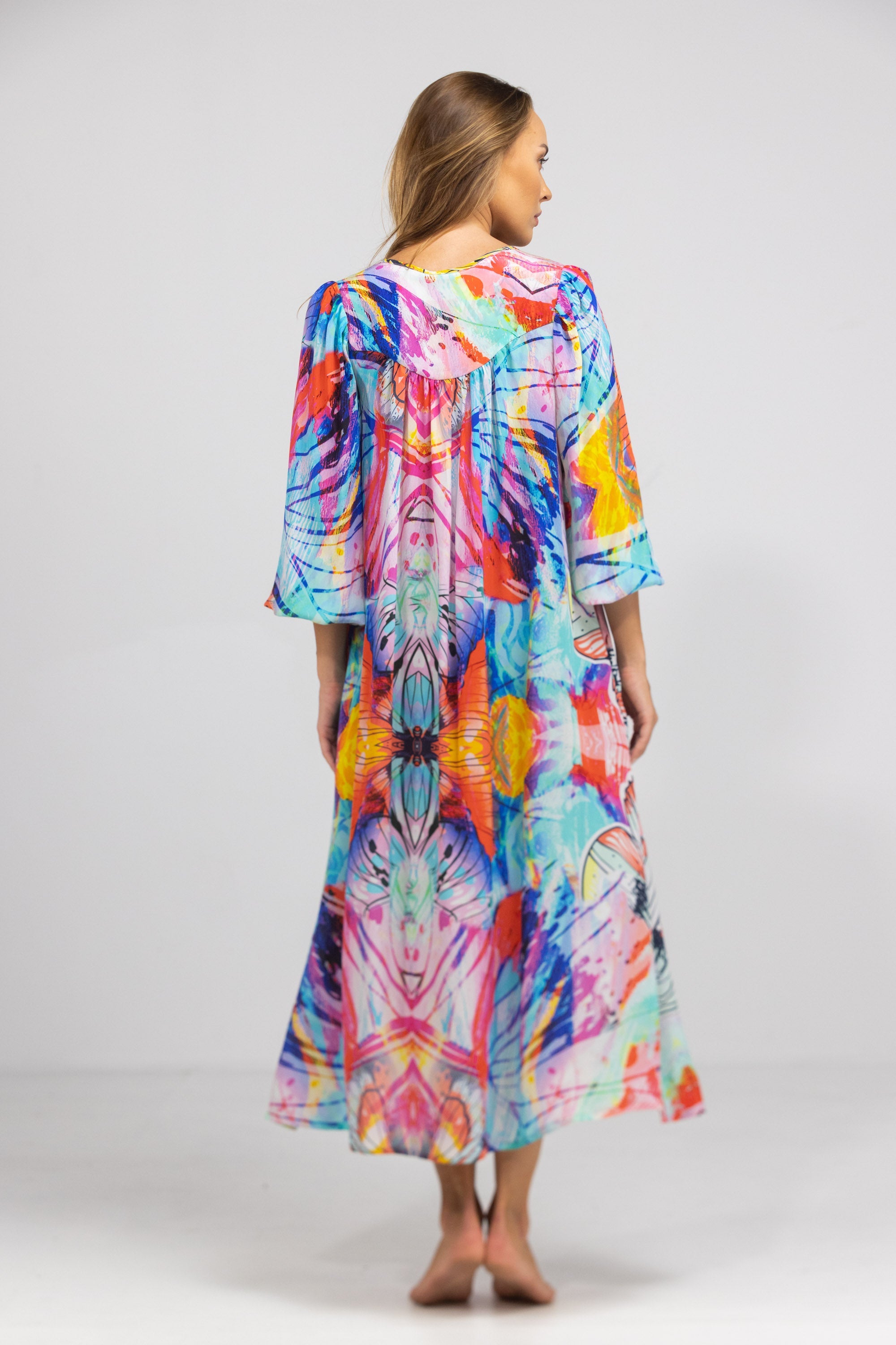 CANBERRA - V NECK DRESS LONG