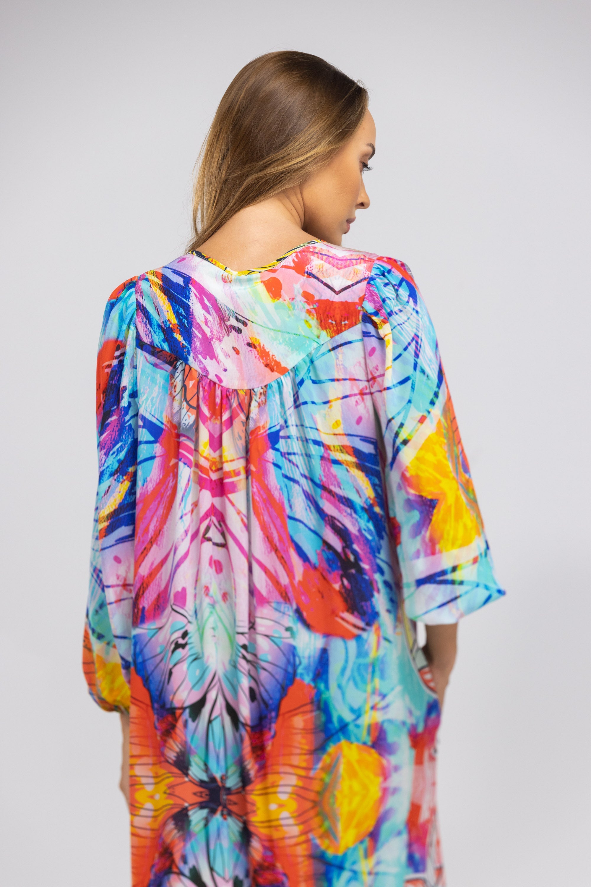 CANBERRA - V NECK DRESS LONG