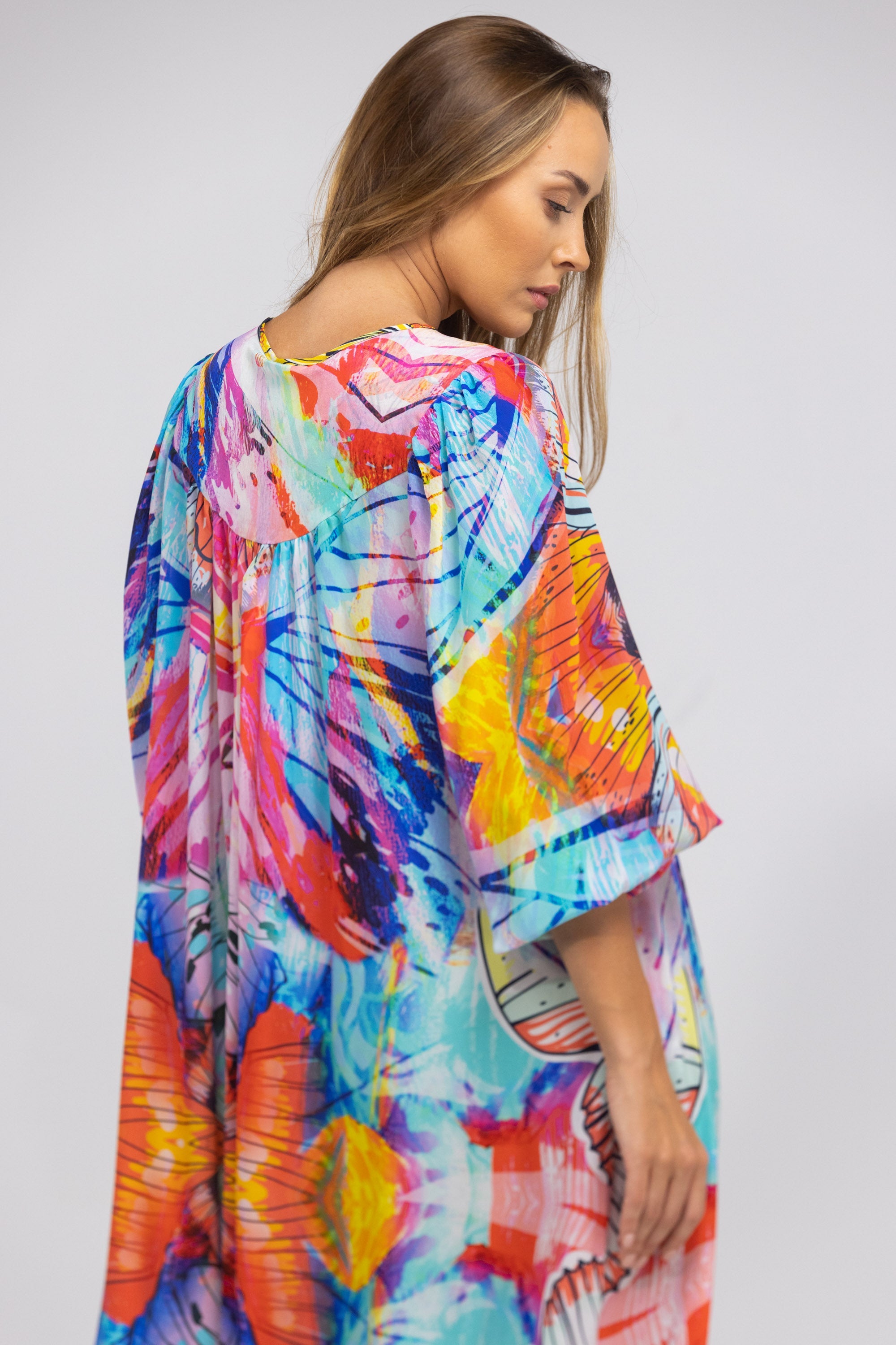 CANBERRA - V NECK DRESS LONG