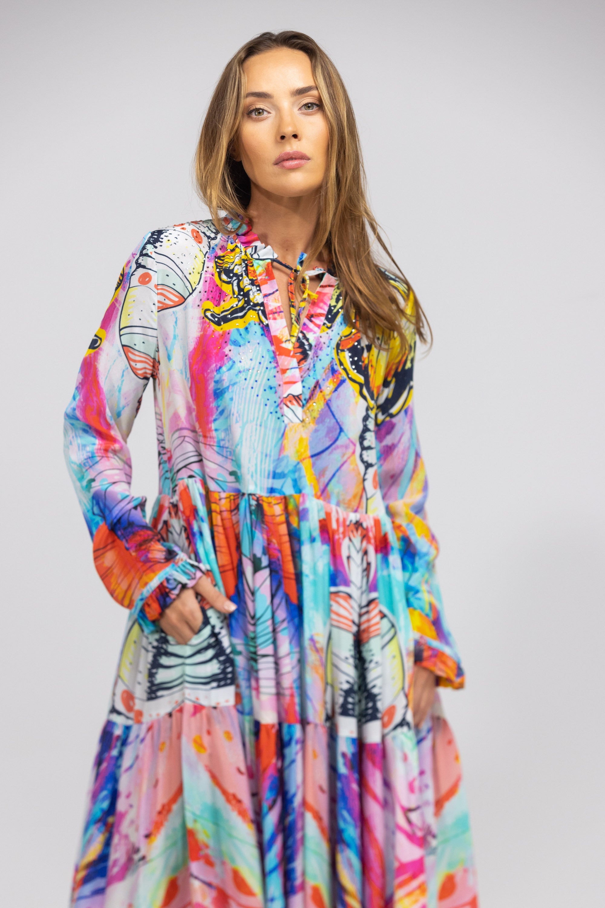 CANBERRA - FRONT PLACKET MAXI DRESS