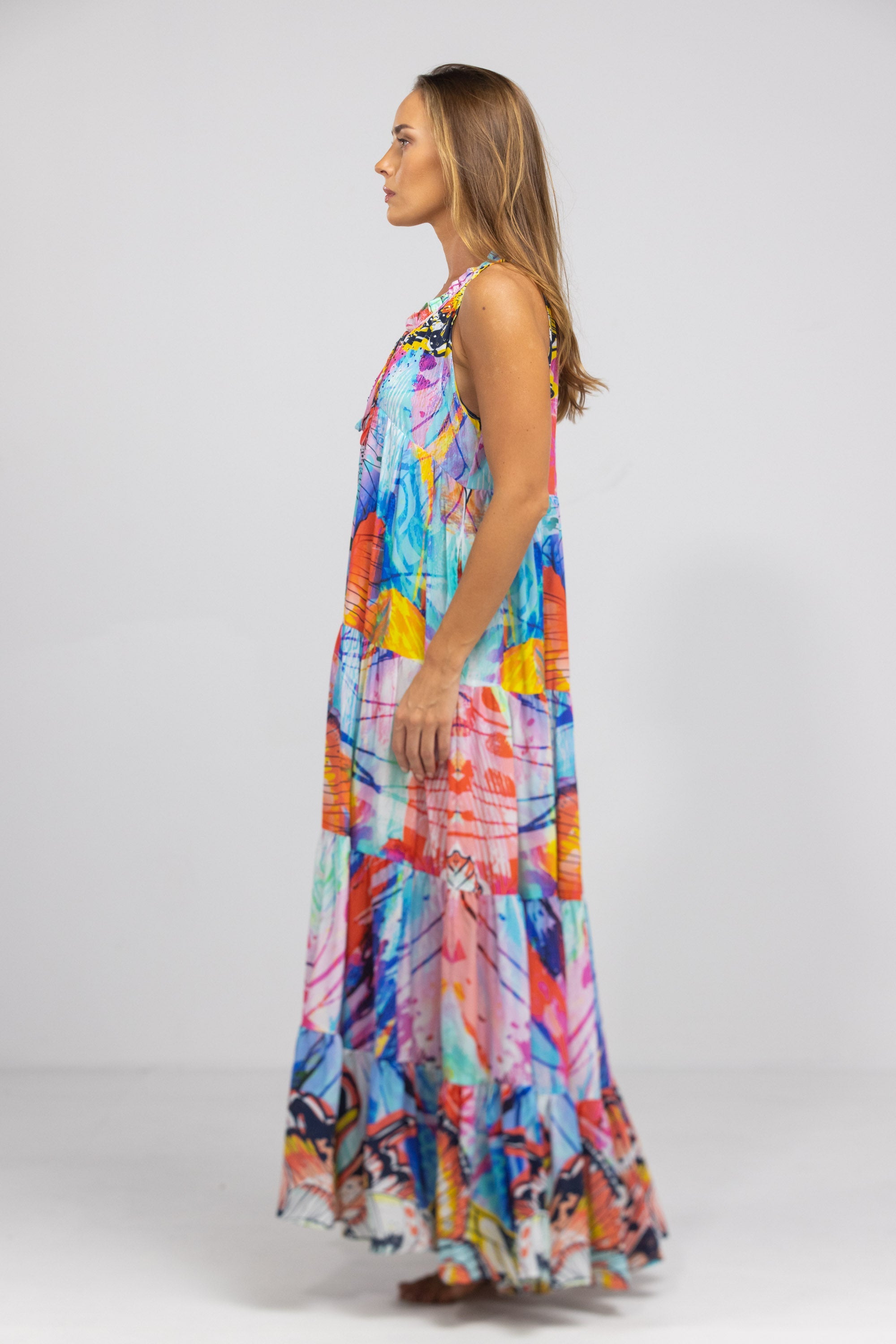 CANBERRA - FRILL ARMHOLE MAXI DRESS