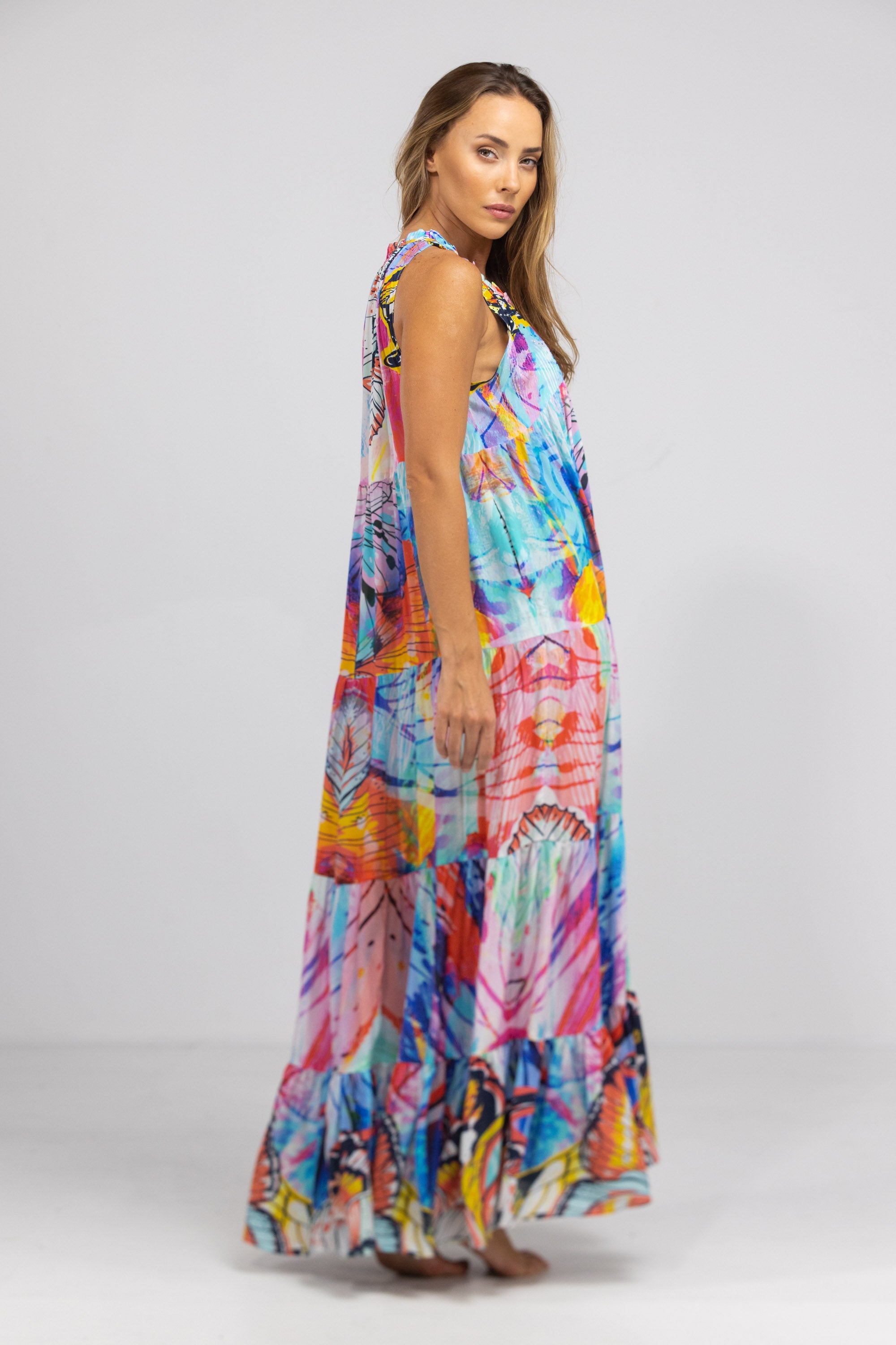 CANBERRA - FRILL ARMHOLE MAXI DRESS