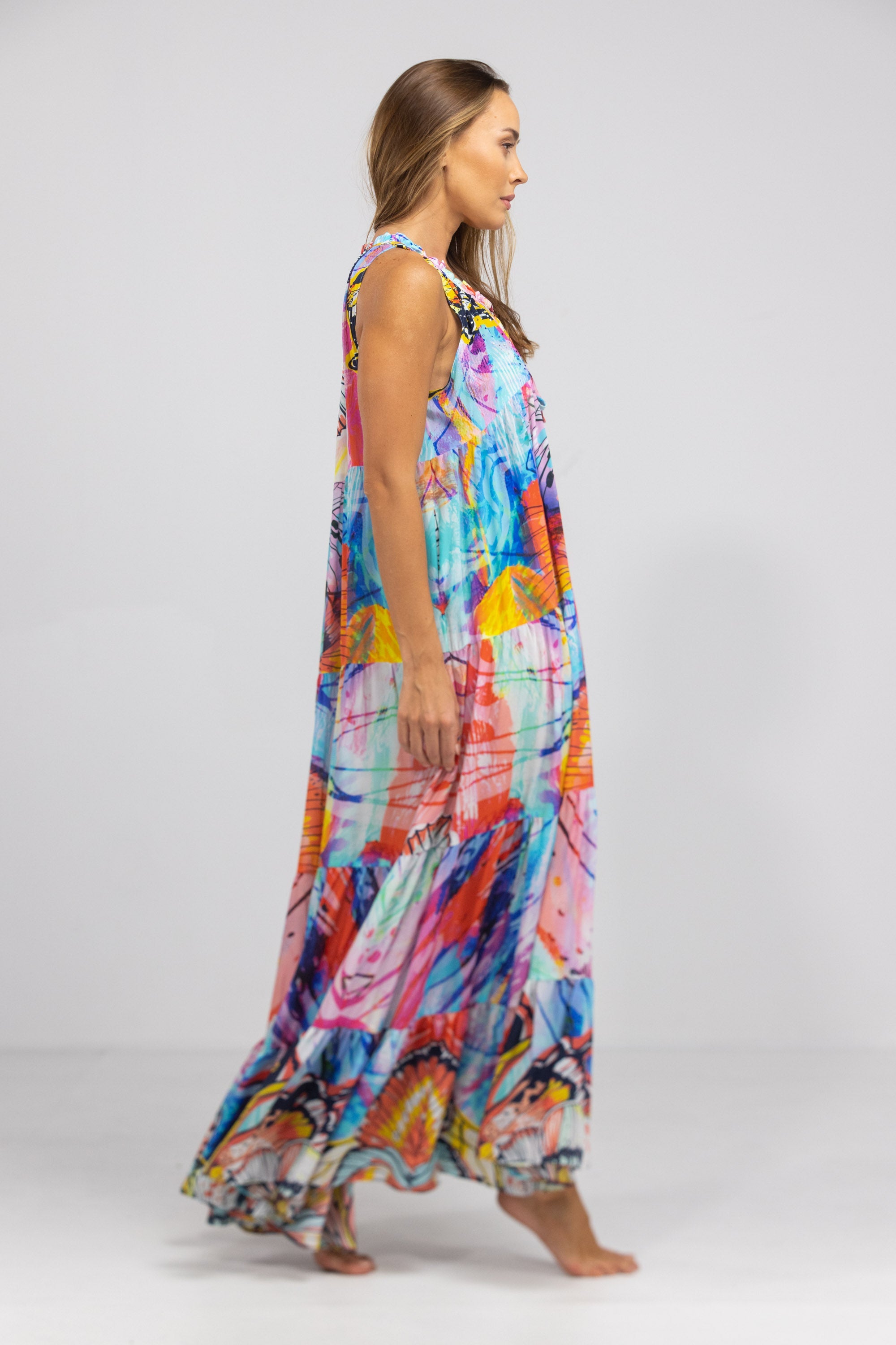 CANBERRA - FRILL ARMHOLE MAXI DRESS