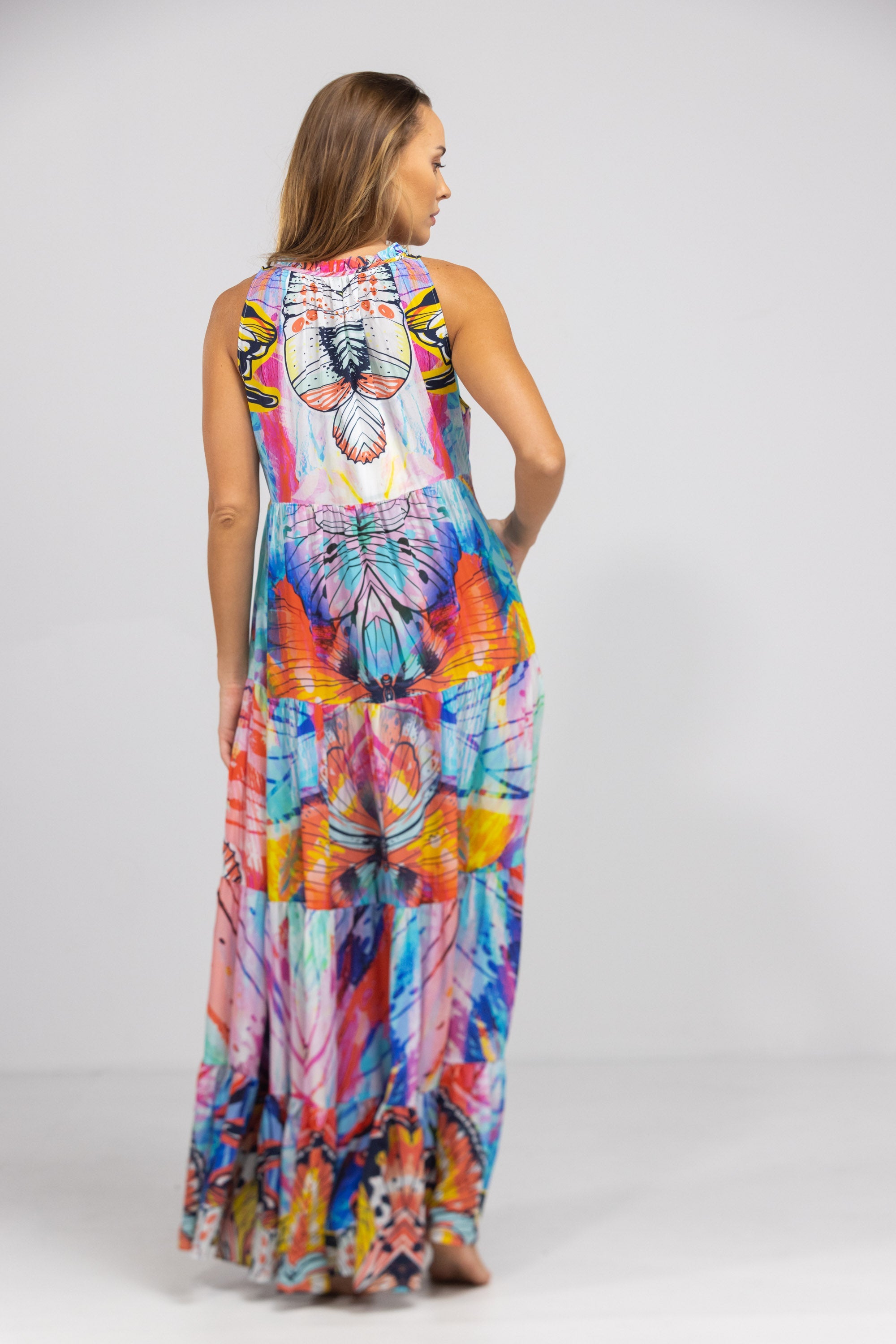 CANBERRA - FRILL ARMHOLE MAXI DRESS