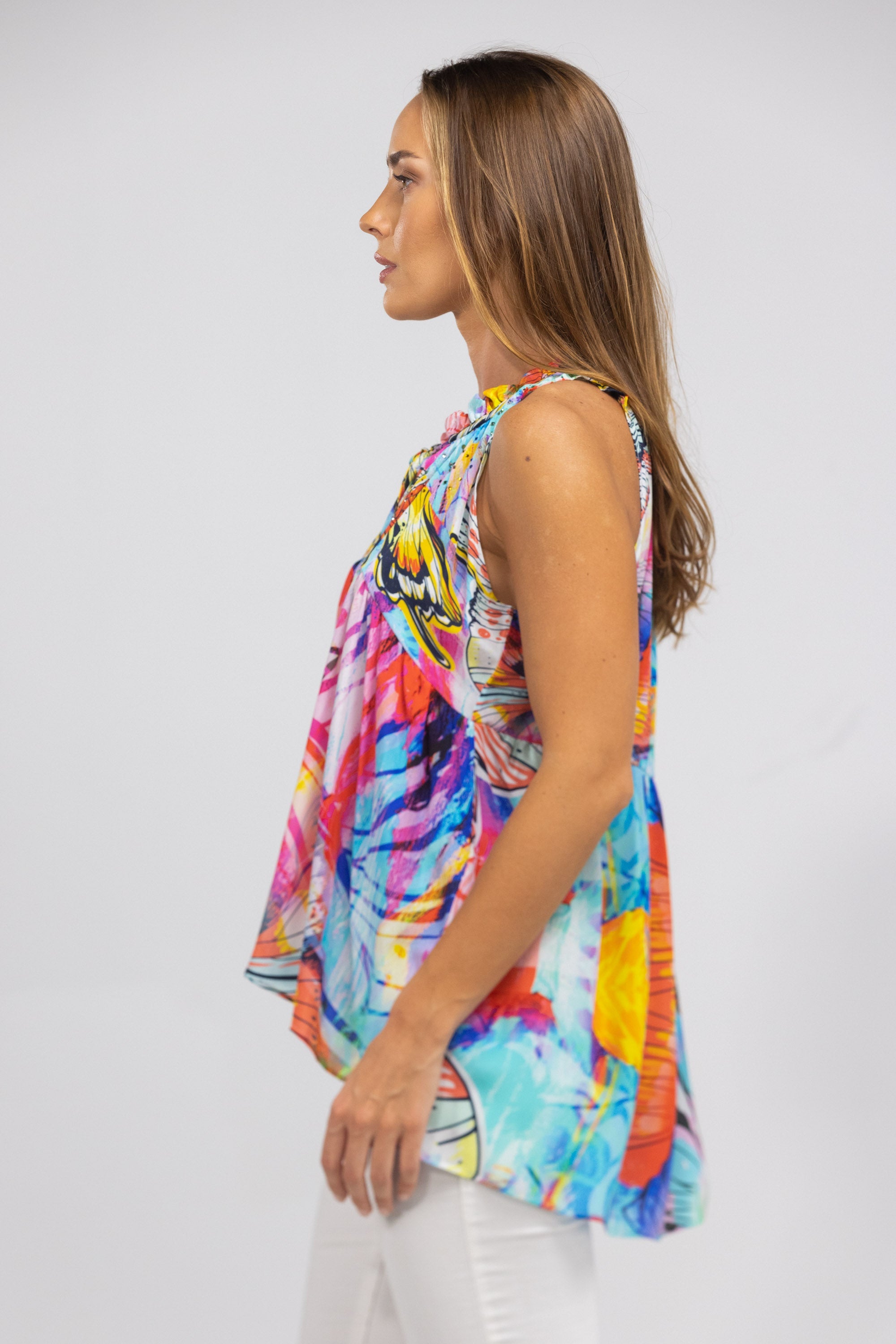 CANBERRA - FRILL ARMHOLE TOP