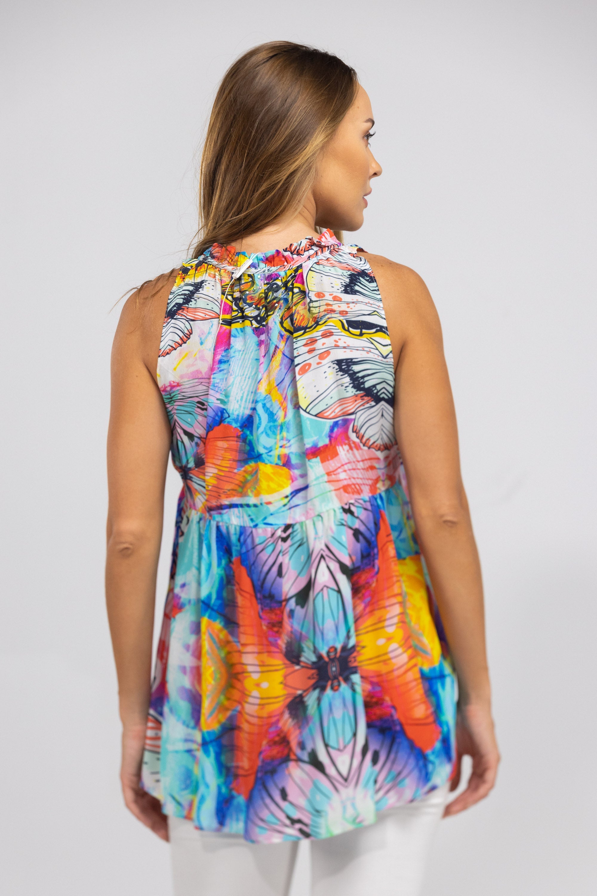 CANBERRA - FRILL ARMHOLE TOP
