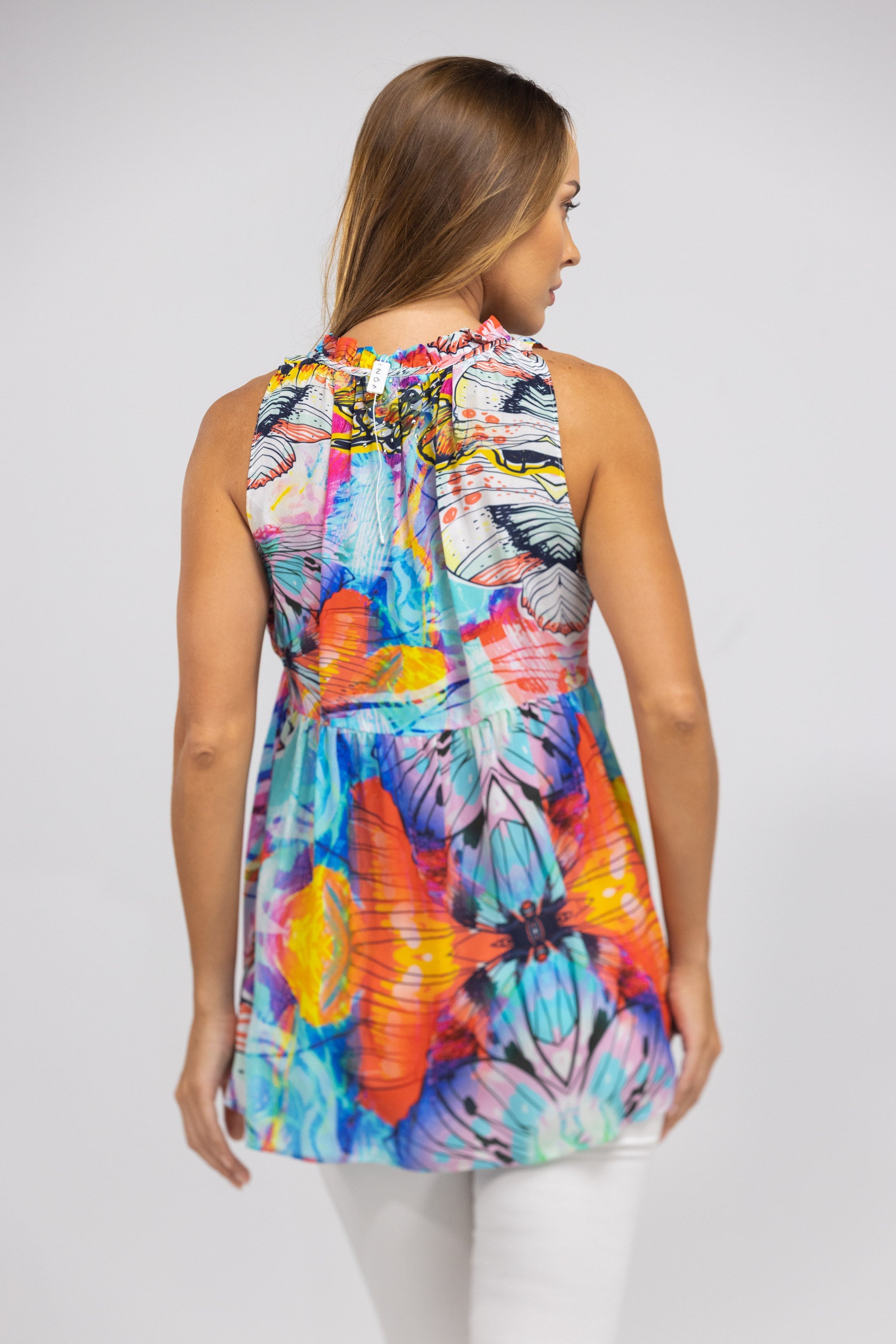 CANBERRA - FRILL ARMHOLE TOP