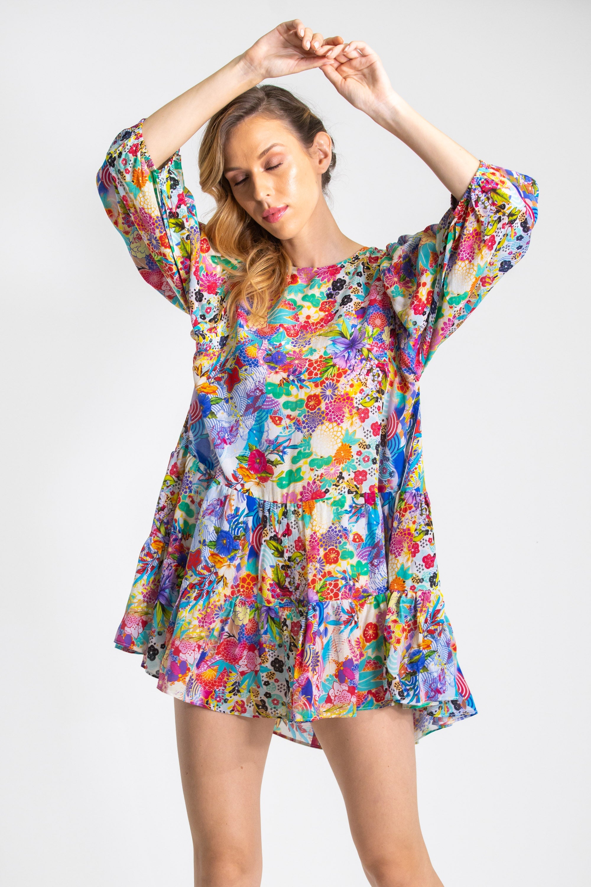 BOBOLI GARDENIA - RUFFLED LAYERED DRESS