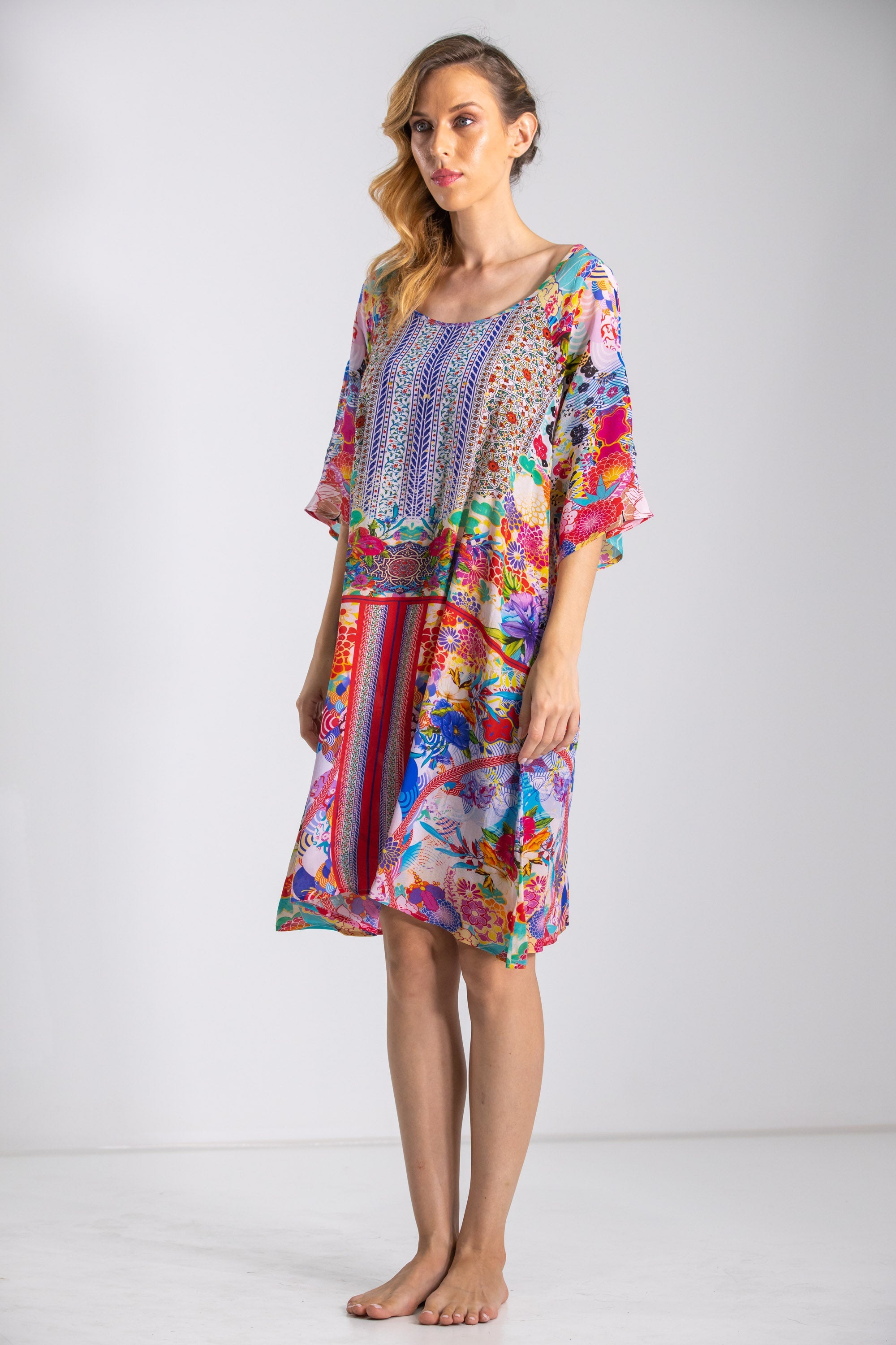 BOBOLI GARDENIA - SLIT SLEEVE DRESS